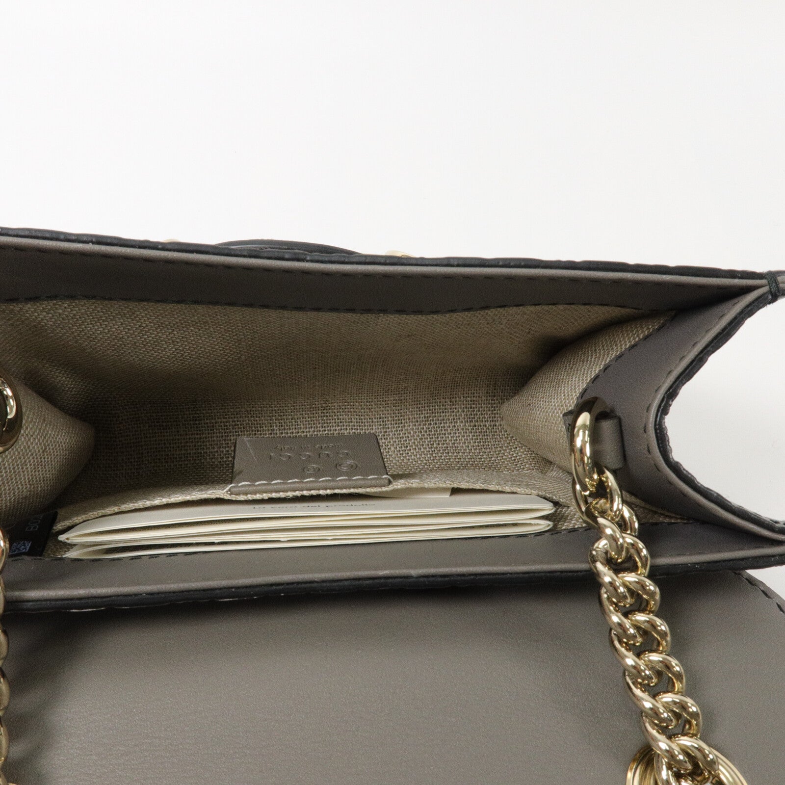 GUCCI 牛皮皮革Mini Emily鏈帶肩背袋