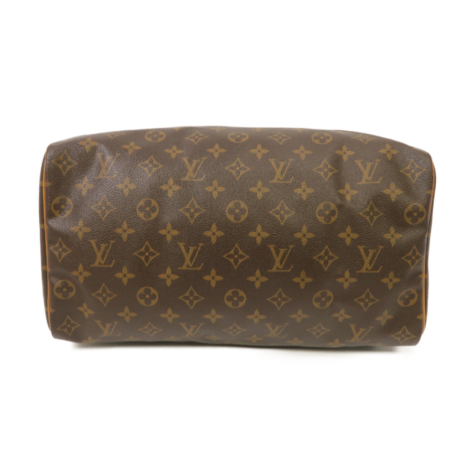 LOUIS VUITTON Monogram Speedy 35金扣手挽袋棕色