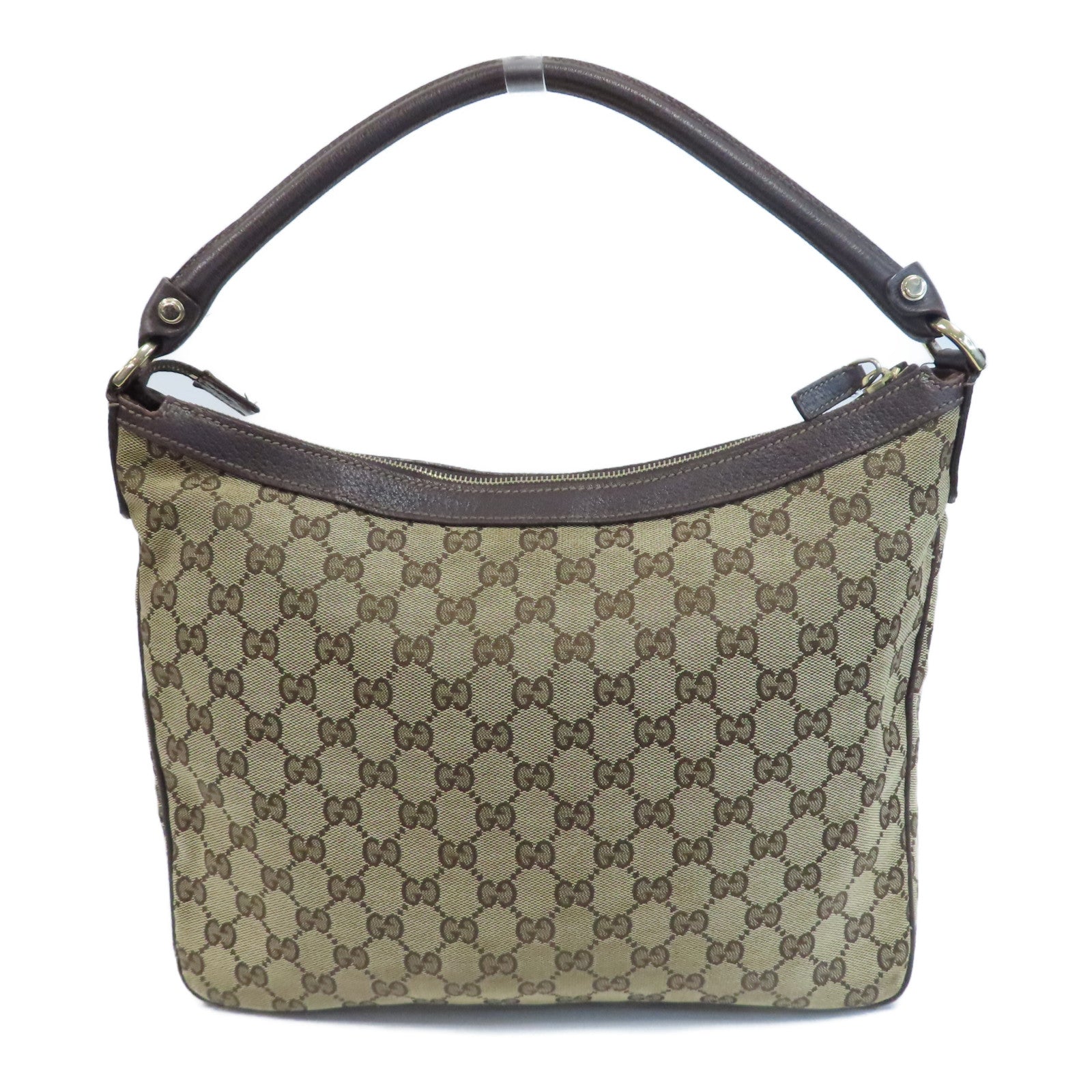 GUCCI 帆布Shoulder Bag金扣肩背袋啡色