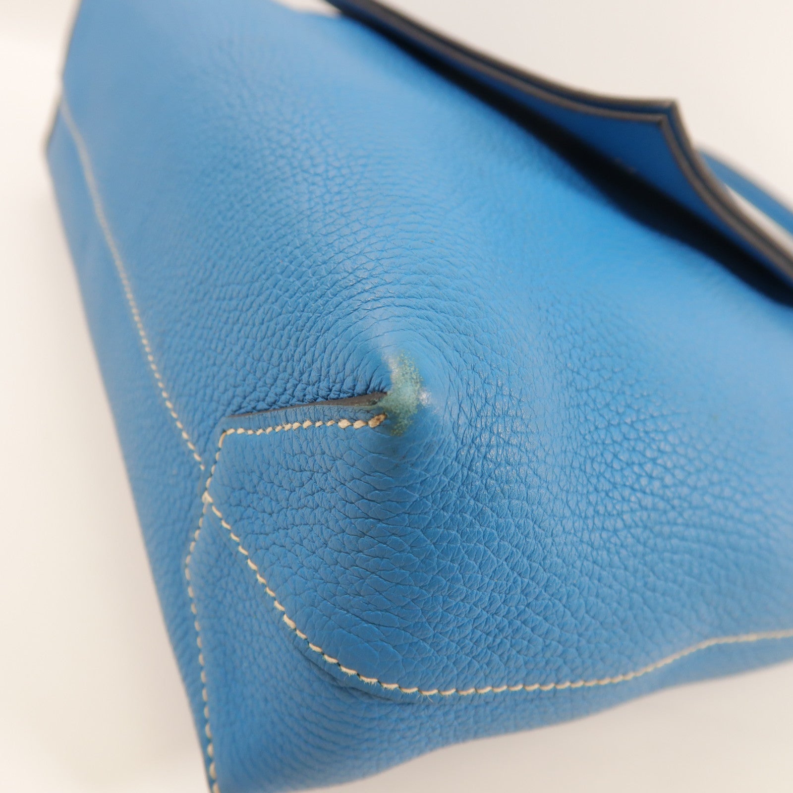 HERMES 【激減優惠】Clemence皮革Cabasellier 31肩背袋Blue Frida