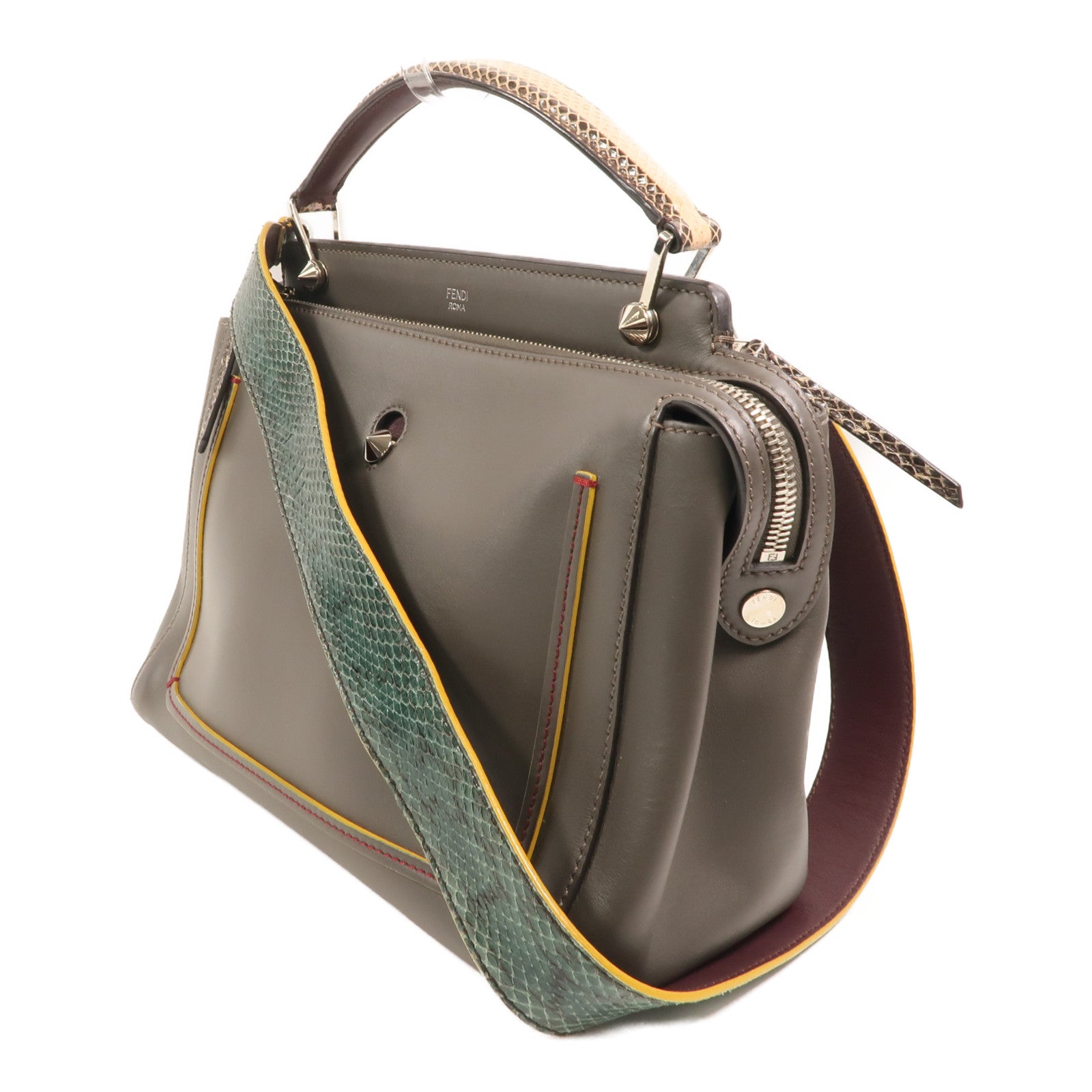 FENDI 牛皮皮革Dotcom手挽肩背兩用袋