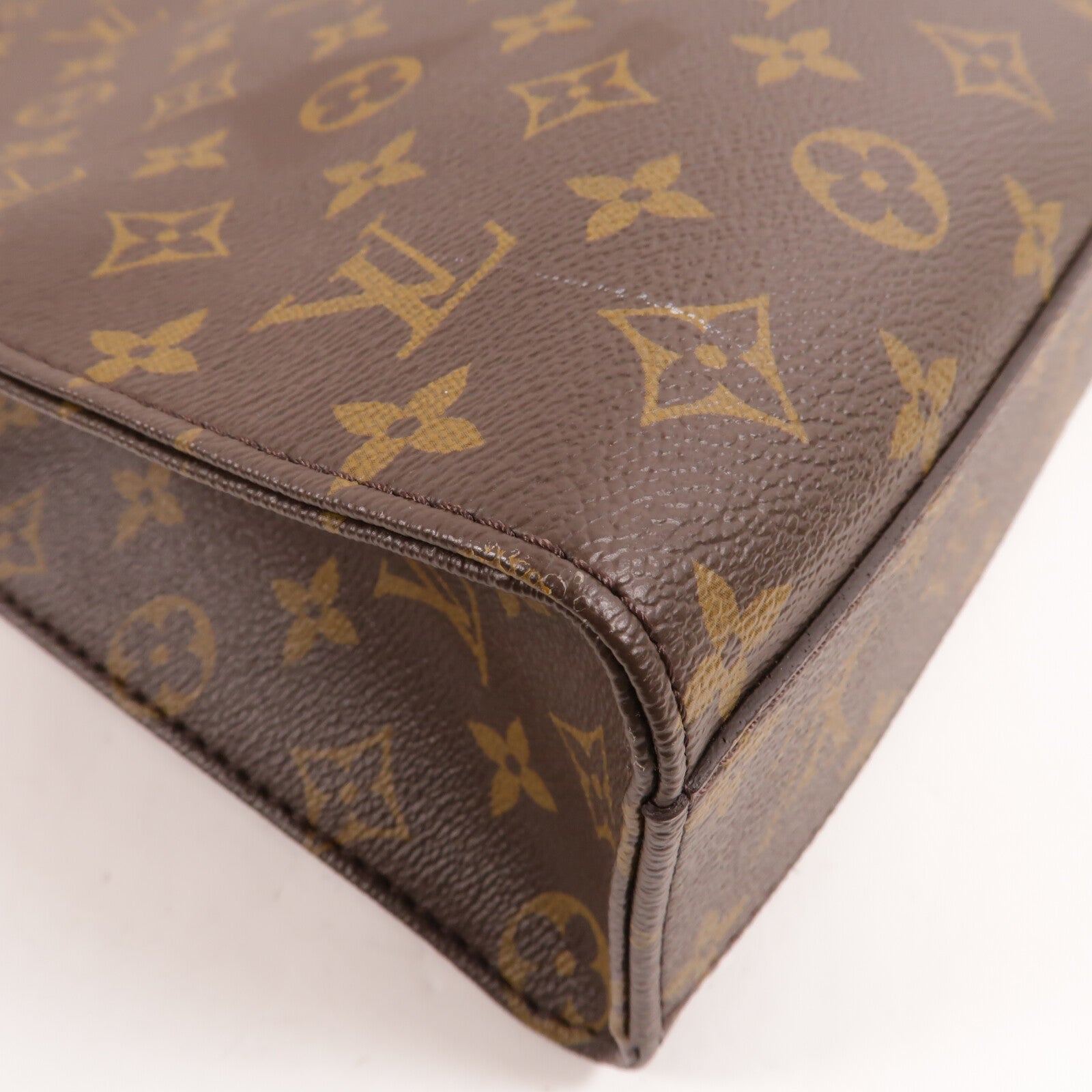 LOUIS VUITTON Monogram Sac Plat PM金扣手挽肩背兩用袋