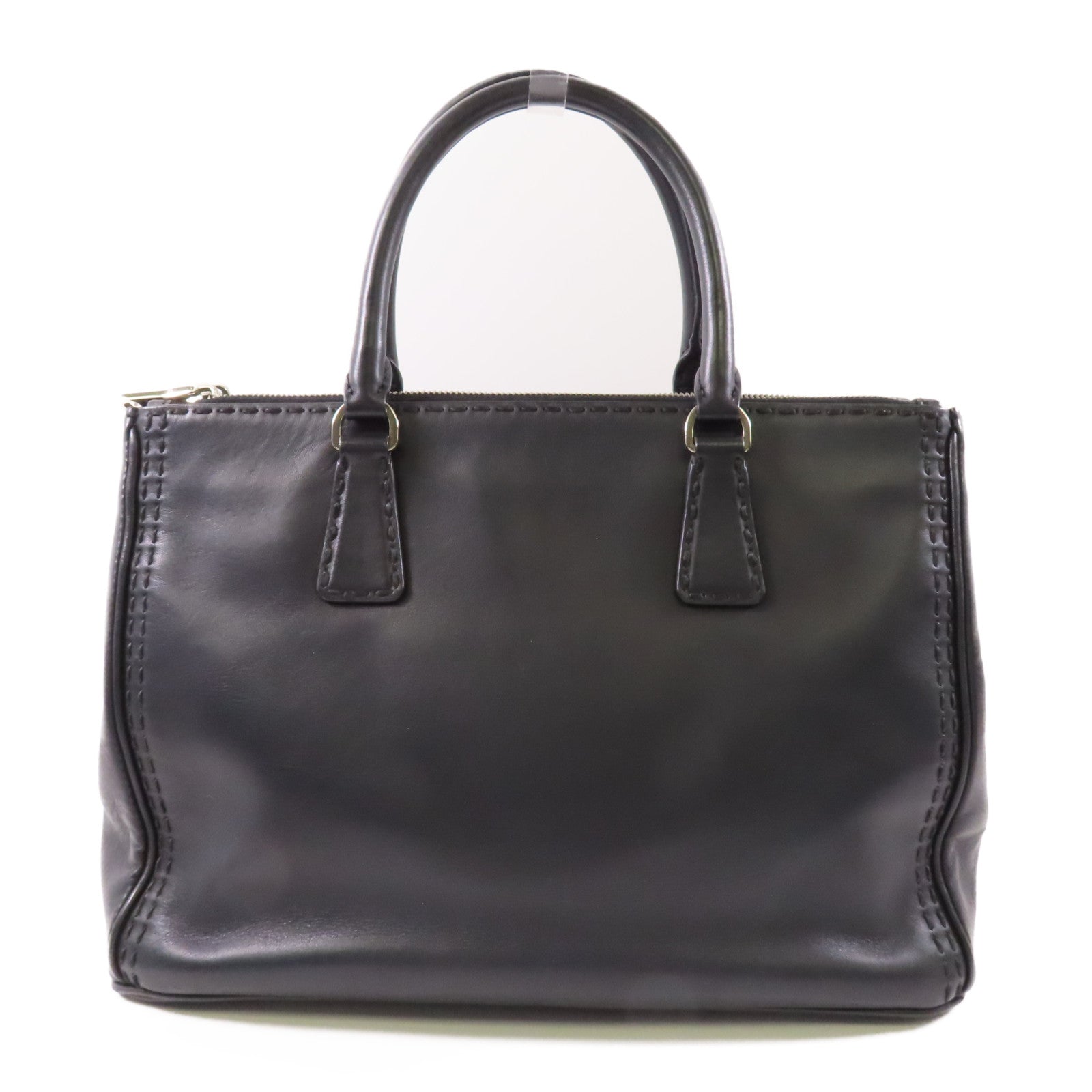 PRADA 牛皮皮革2 Way Shoulder Bag銀扣手挽肩背兩用袋