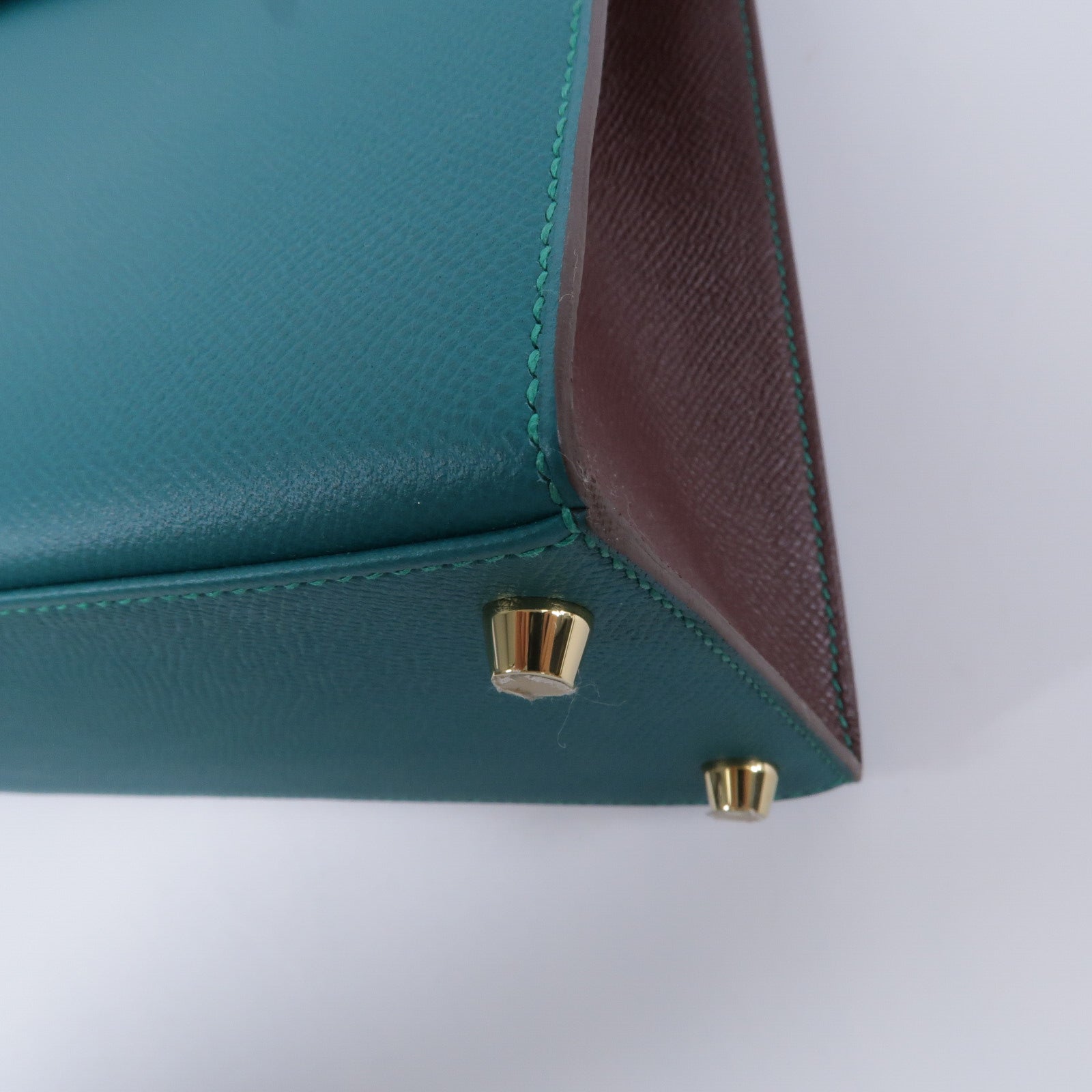 HERMES Epsom皮革Kelly 28 SPO手挽肩背兩用袋Malachite/Rouge Sell