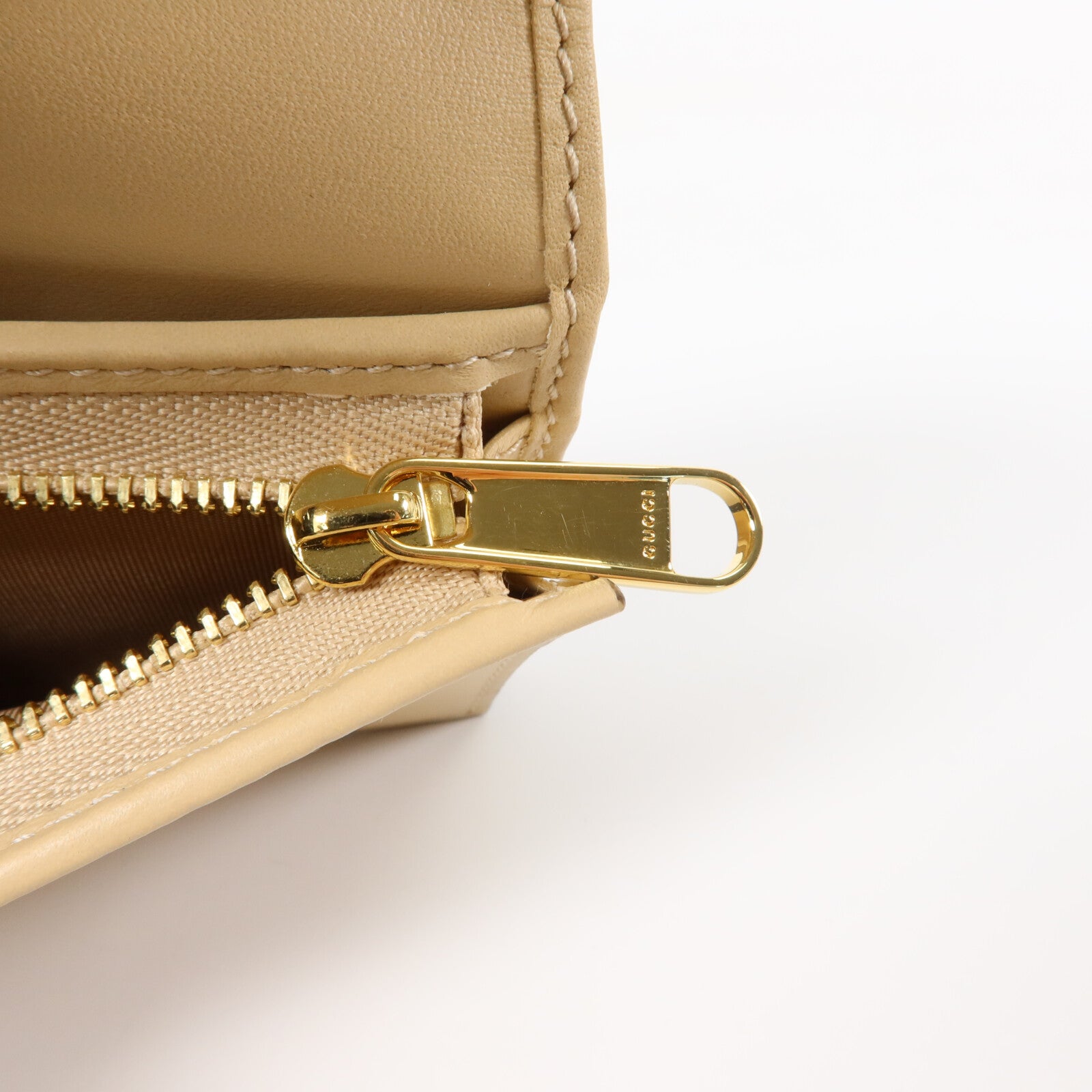GUCCI 塗層帆布/牛皮皮革GG Supreme Bifold Wallet錢包