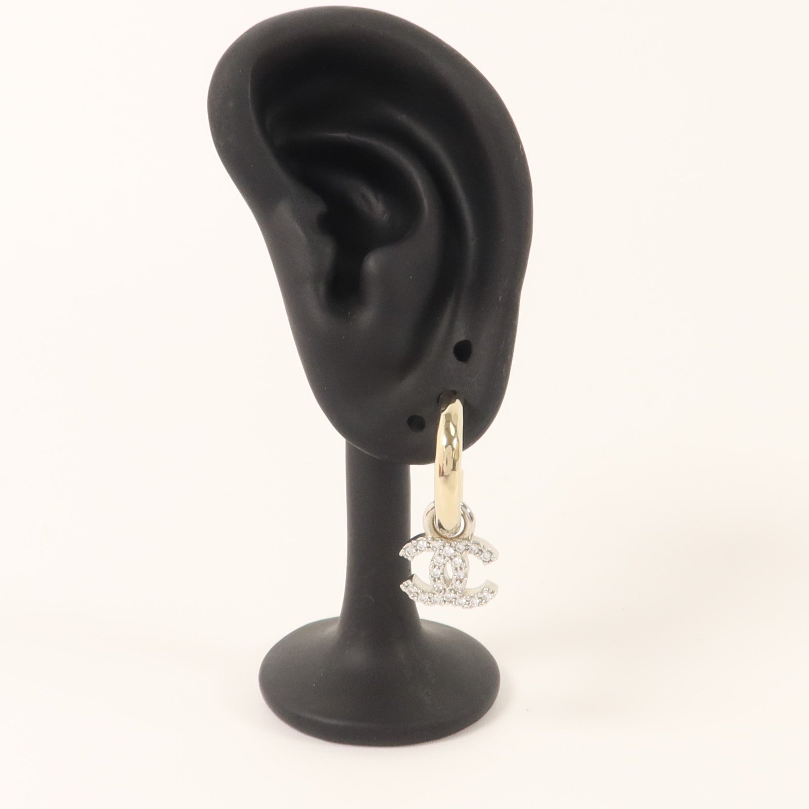 CHANEL 金屬/水晶Pierced Earring耳環