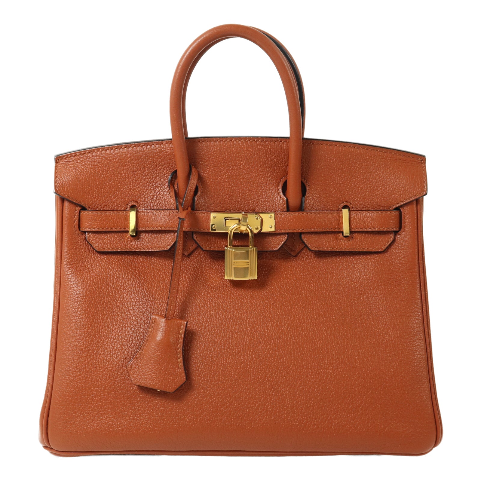 HERMES Clemence皮革Birkin 25手挽袋Cuivre