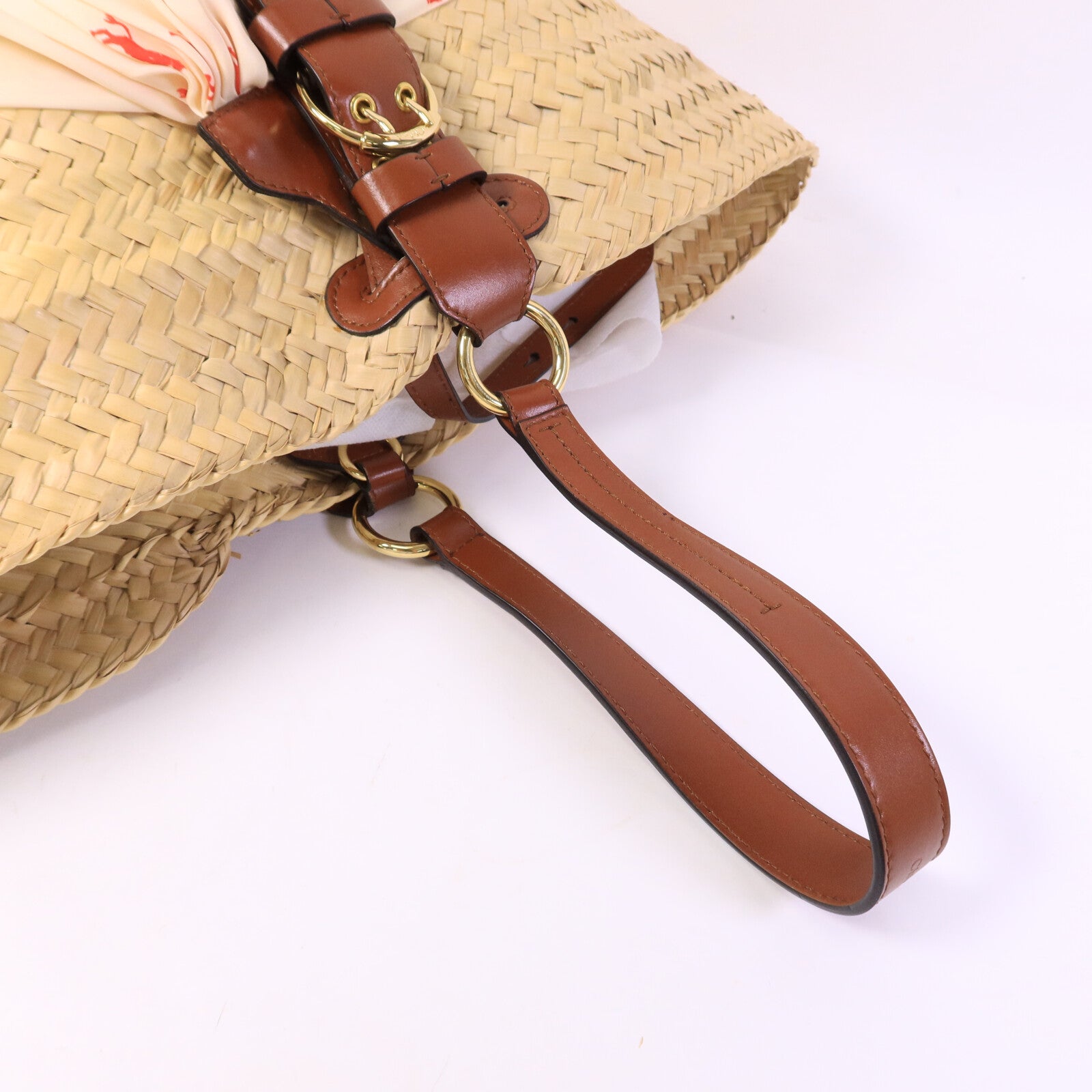 Chloe 皮革/藤料Panier Backet Bag手挽袋