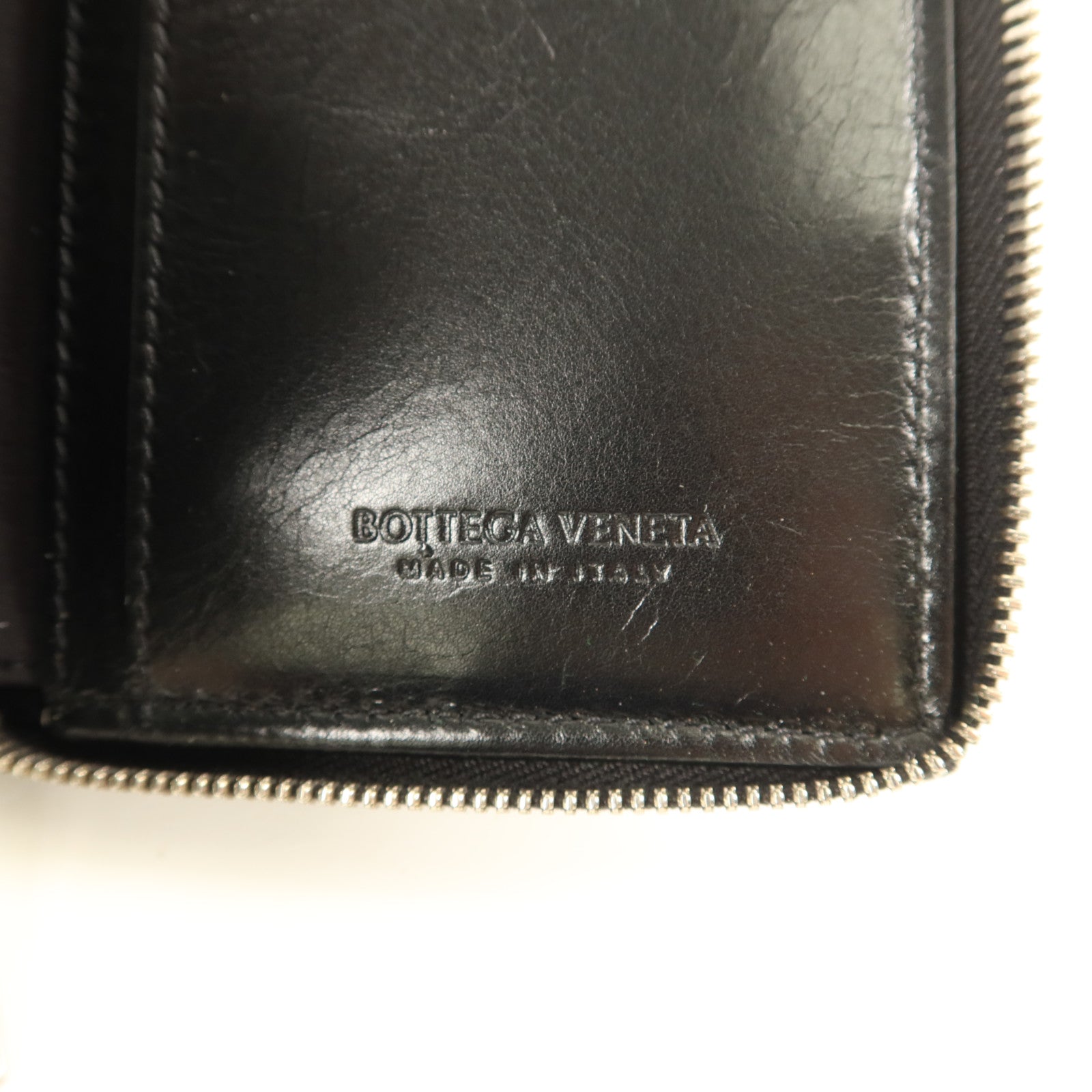 BOTTEGA VENETA 牛皮皮革Zip Around銀扣錢包