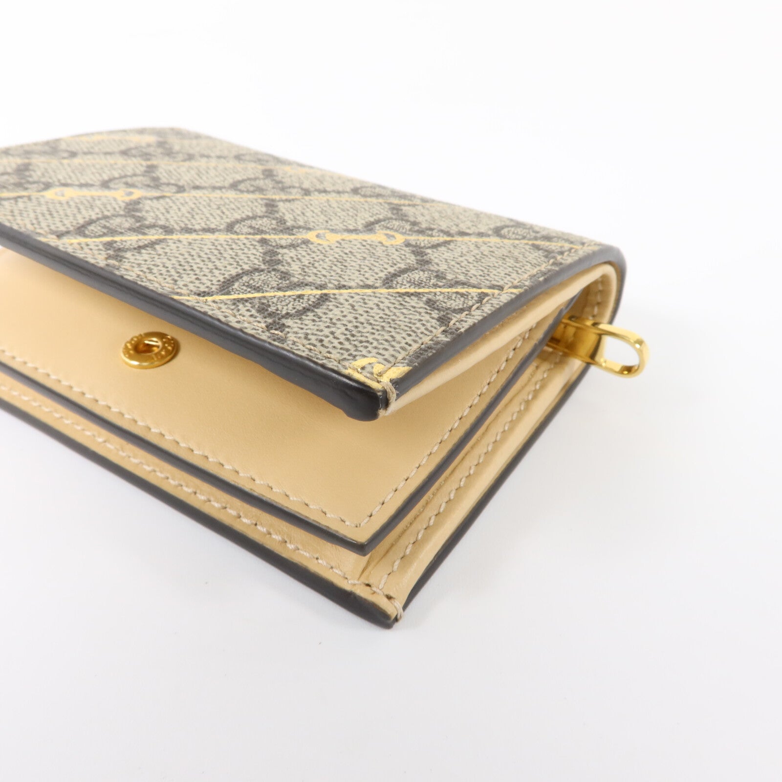 GUCCI 塗層帆布/牛皮皮革GG Supreme Bifold Wallet錢包