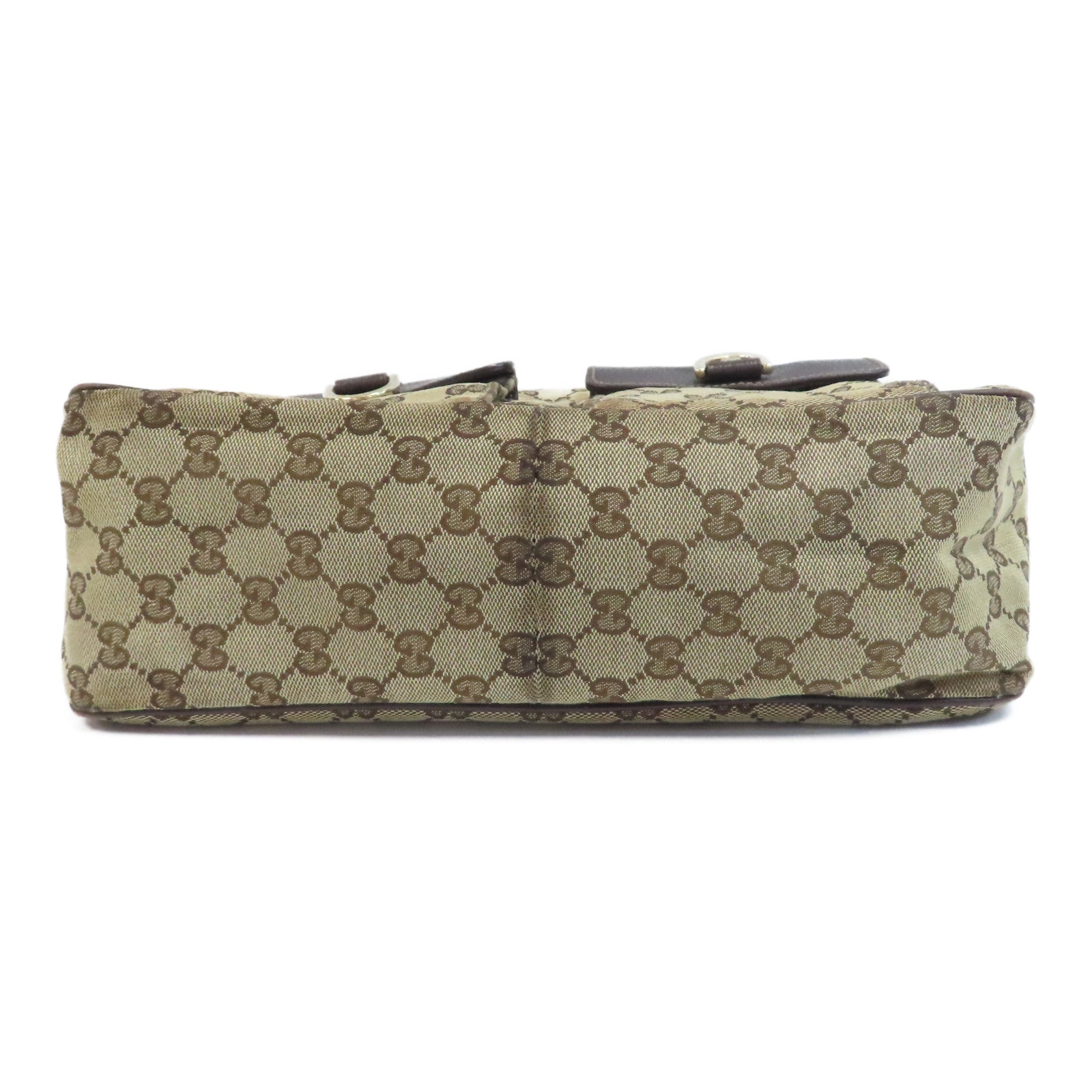 GUCCI 帆布Shoulder Bag金扣肩背袋啡色
