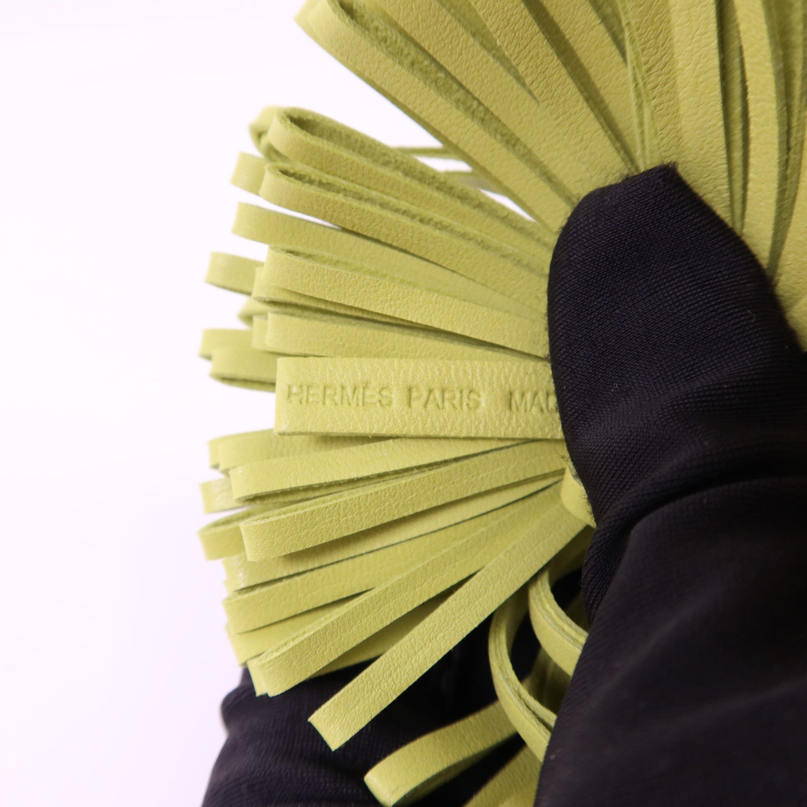 HERMES Milo皮革Carmen銀扣鎖匙扣