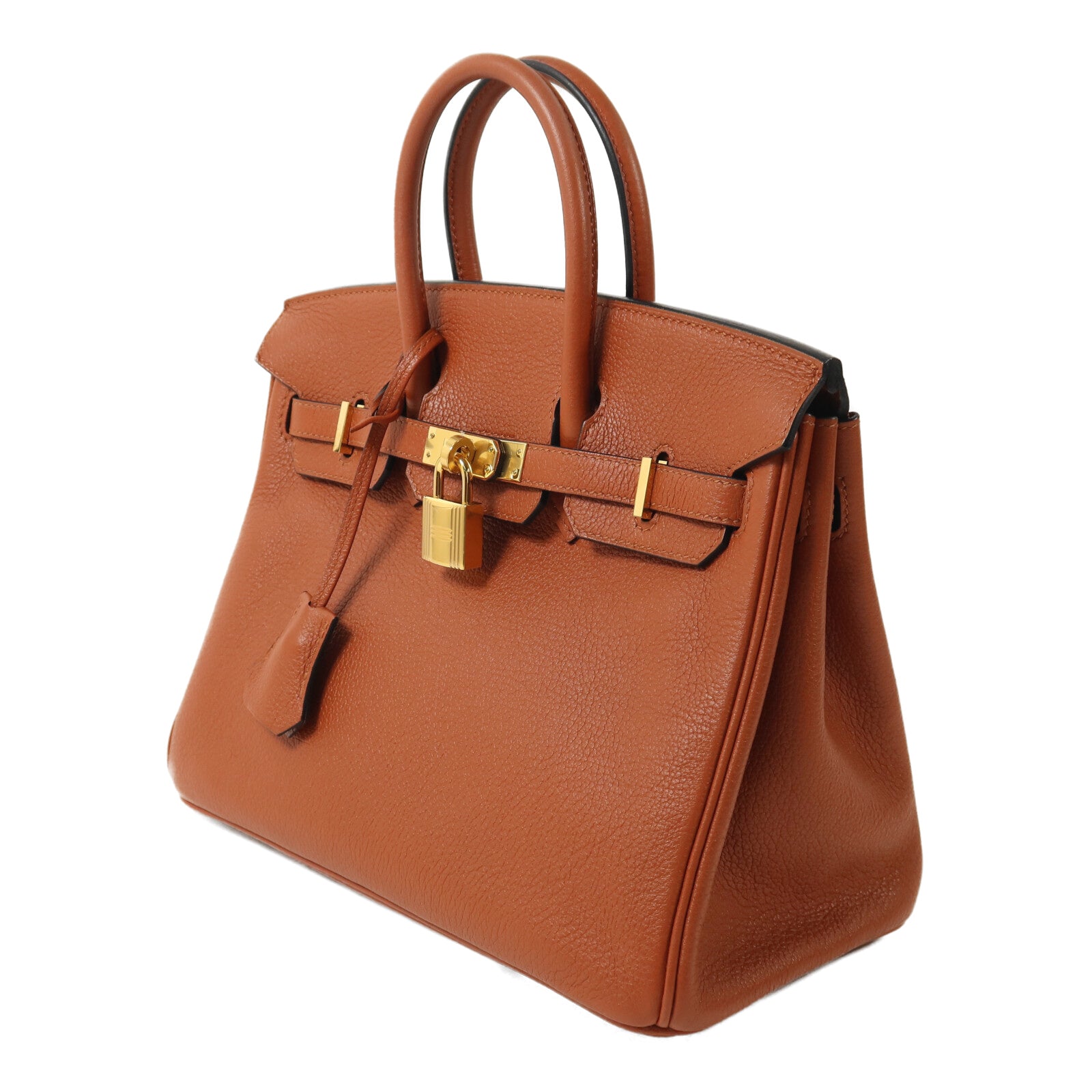 HERMES Clemence皮革Birkin 25手挽袋Cuivre