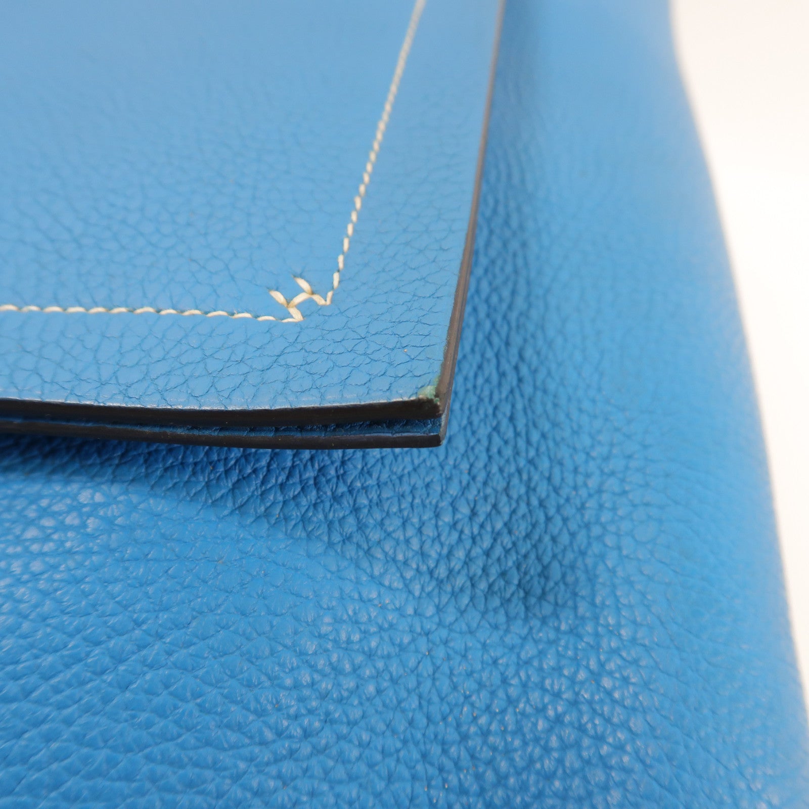 HERMES 【激減優惠】Clemence皮革Cabasellier 31肩背袋Blue Frida