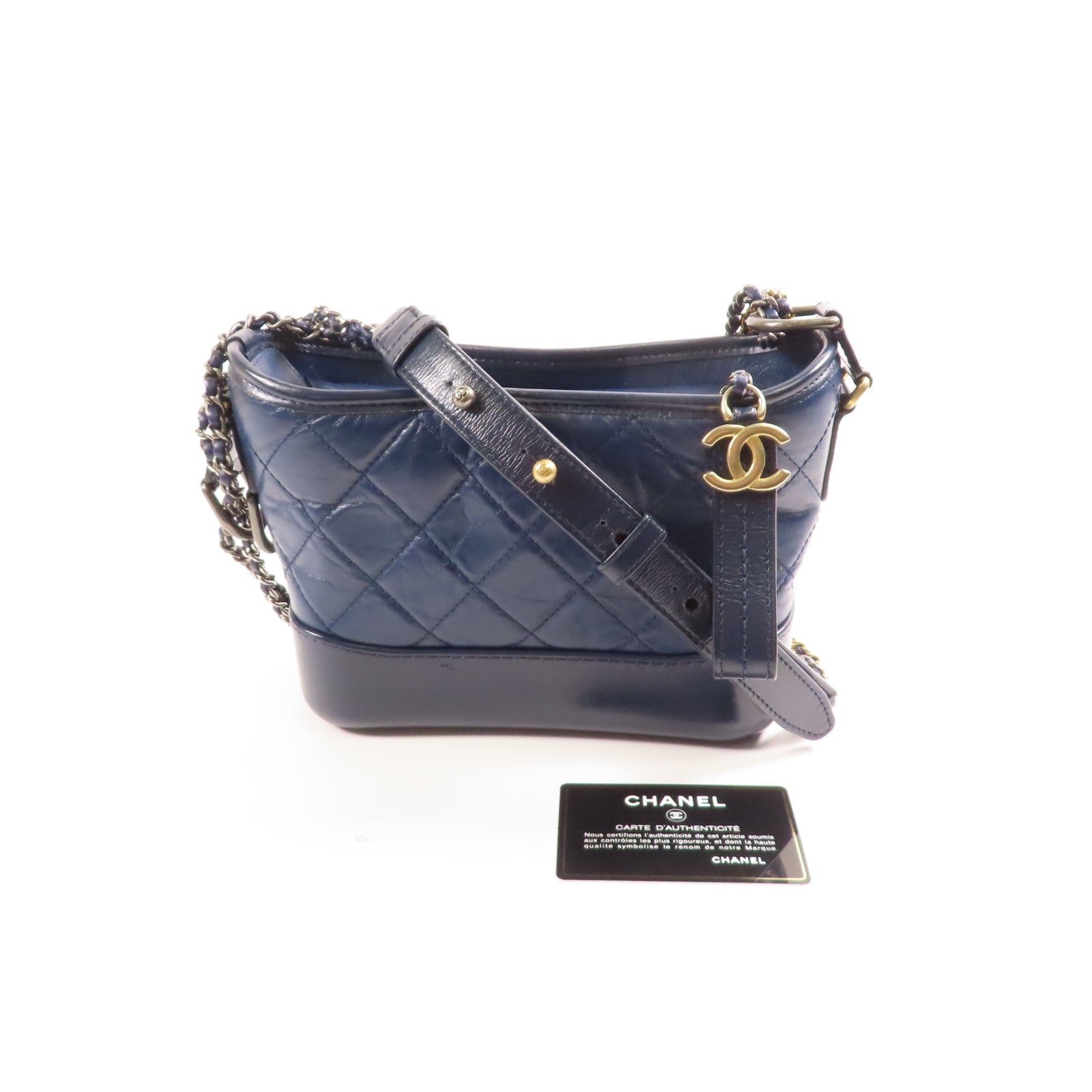 CHANEL 【激減優惠】牛皮皮革Gabrielle鏈帶肩背袋