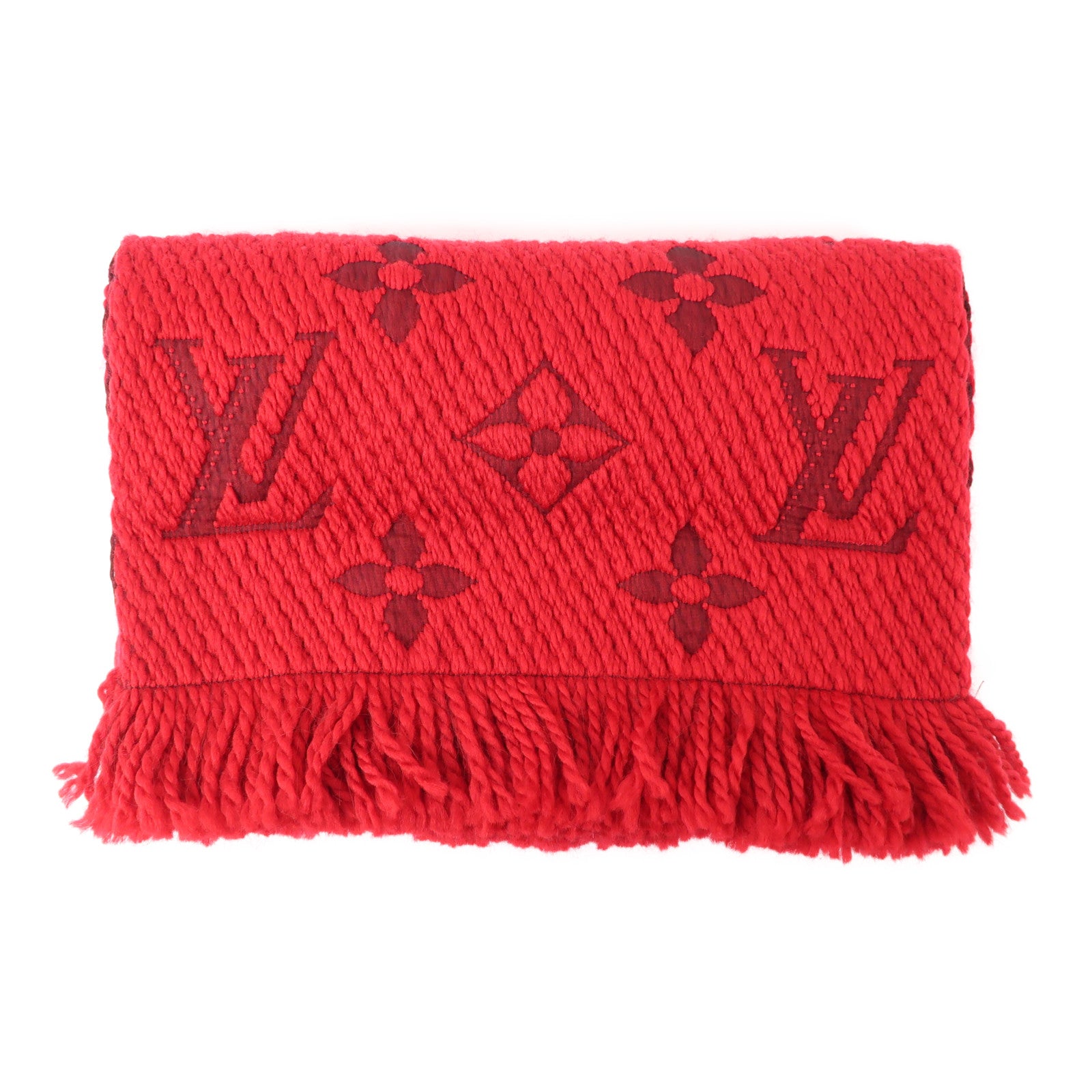 LOUIS VUITTON 羊毛Logomania Scarf圍巾