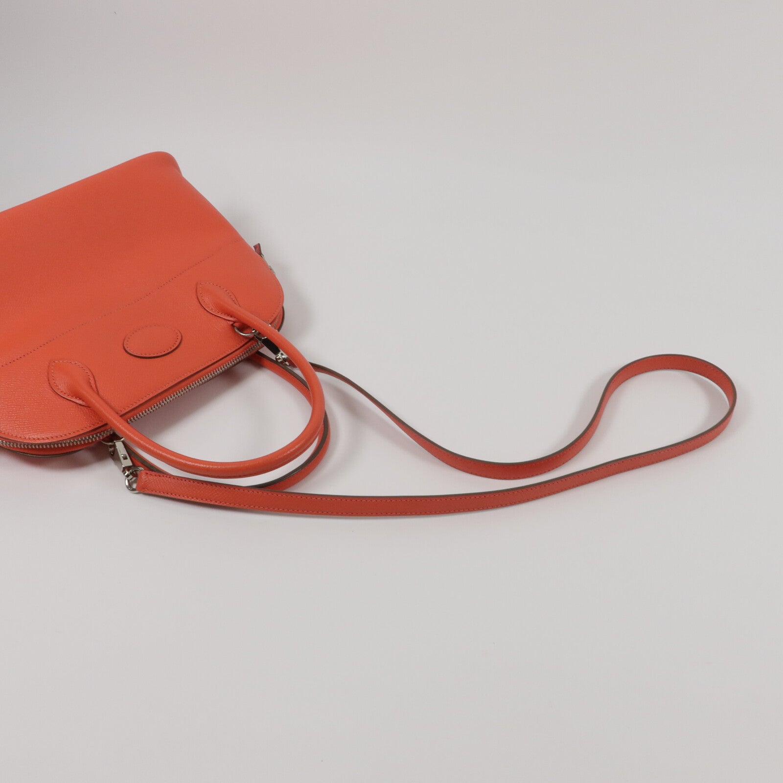 HERMES Epsom皮革Bolide 27手挽肩背兩用袋Rose Jaipur