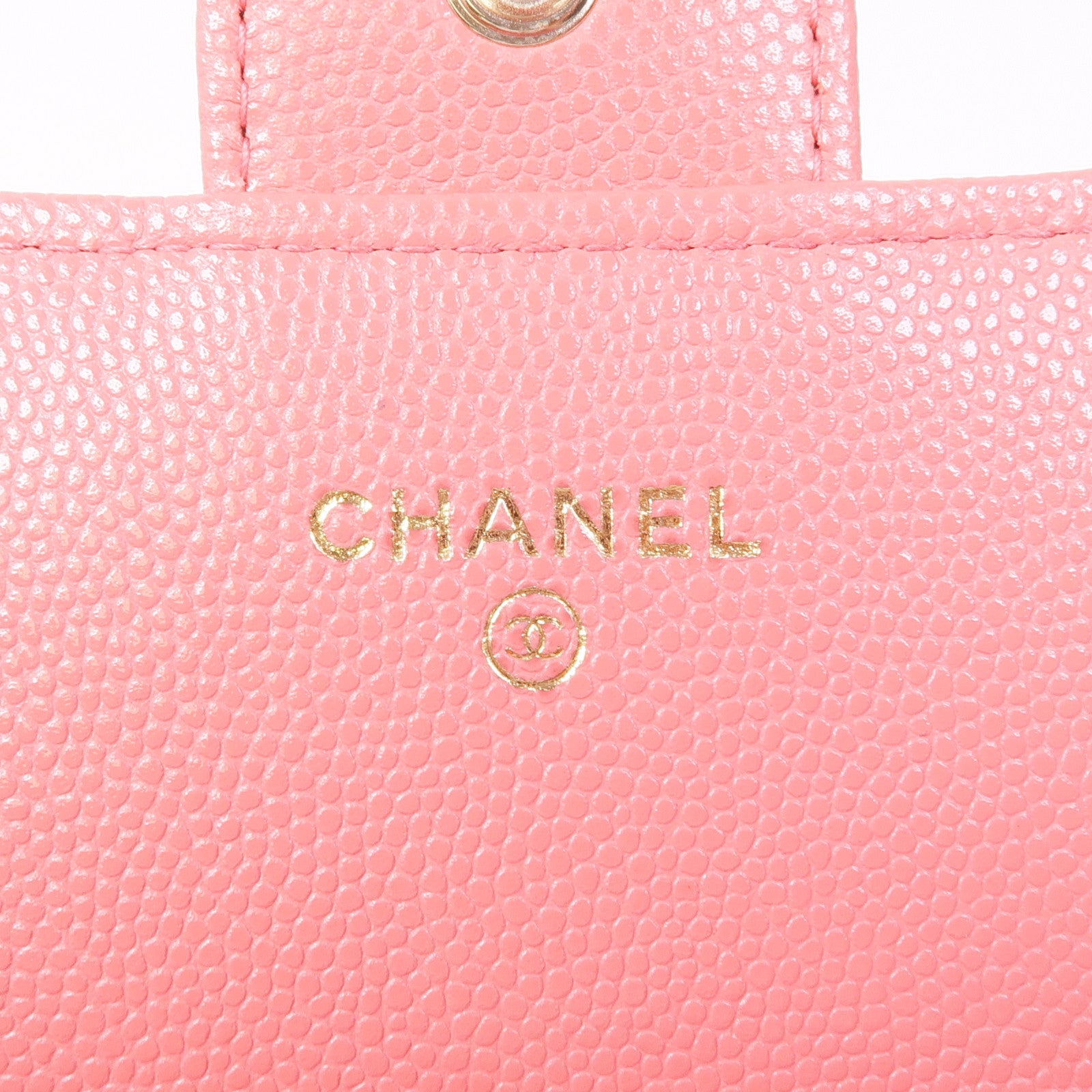 CHANEL 牛皮皮革Wallet金扣錢包