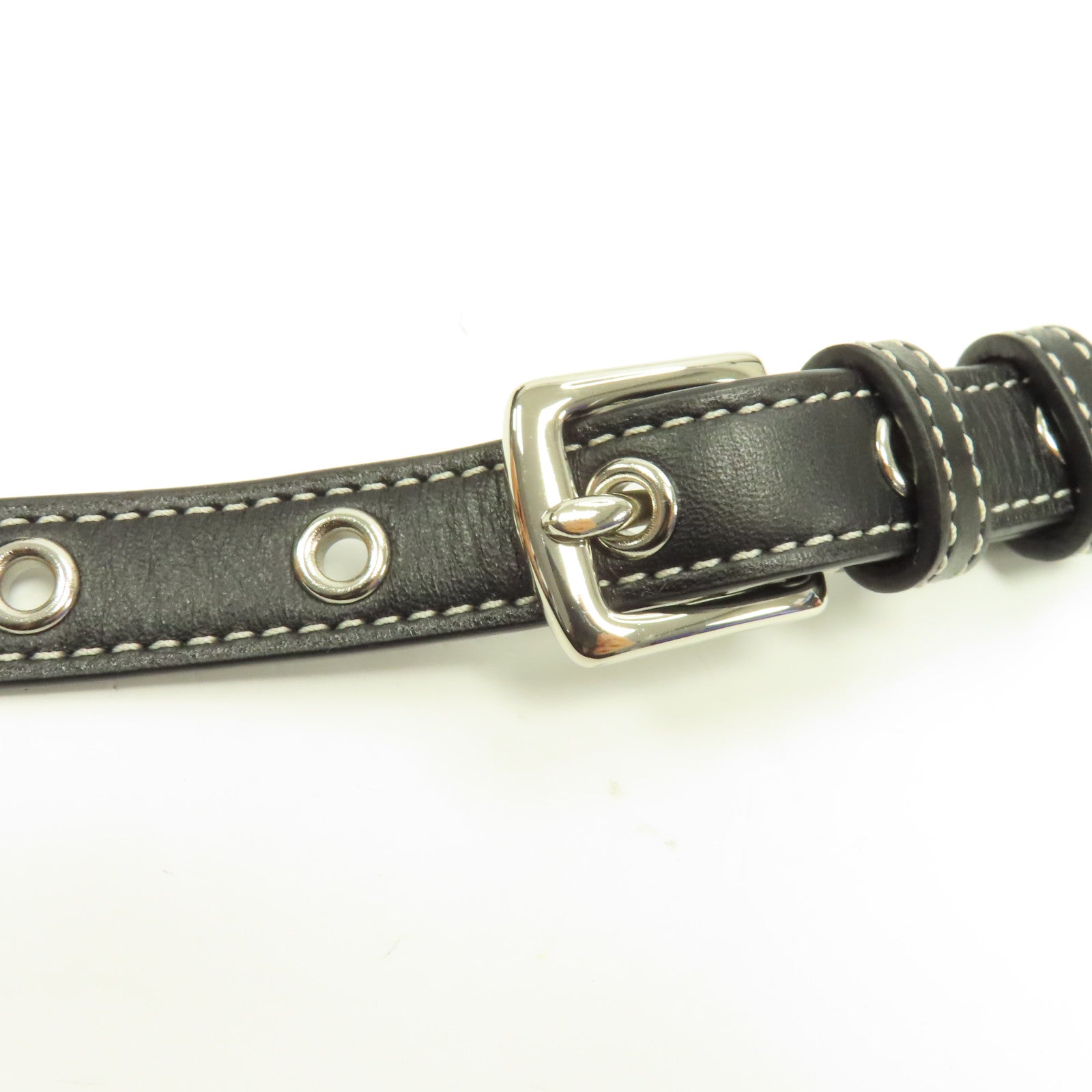 COACH 帆布Waist Bag銀扣腰包黑色