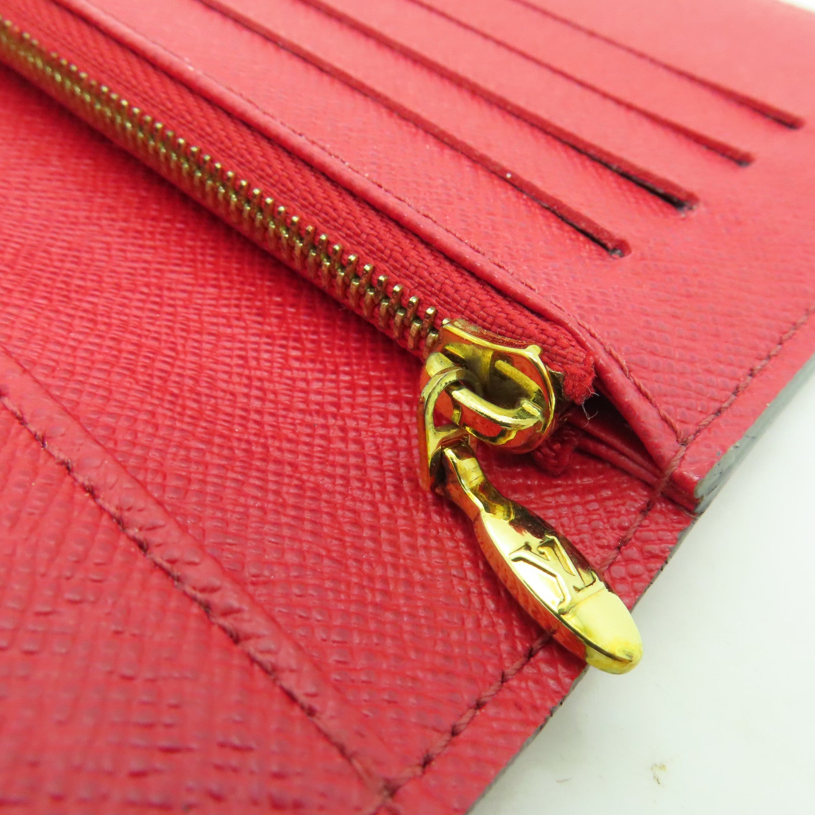 LOUIS VUITTON 【清倉大減價】Monogram Portefeuil Kimono金扣長錢包啡色/紅色