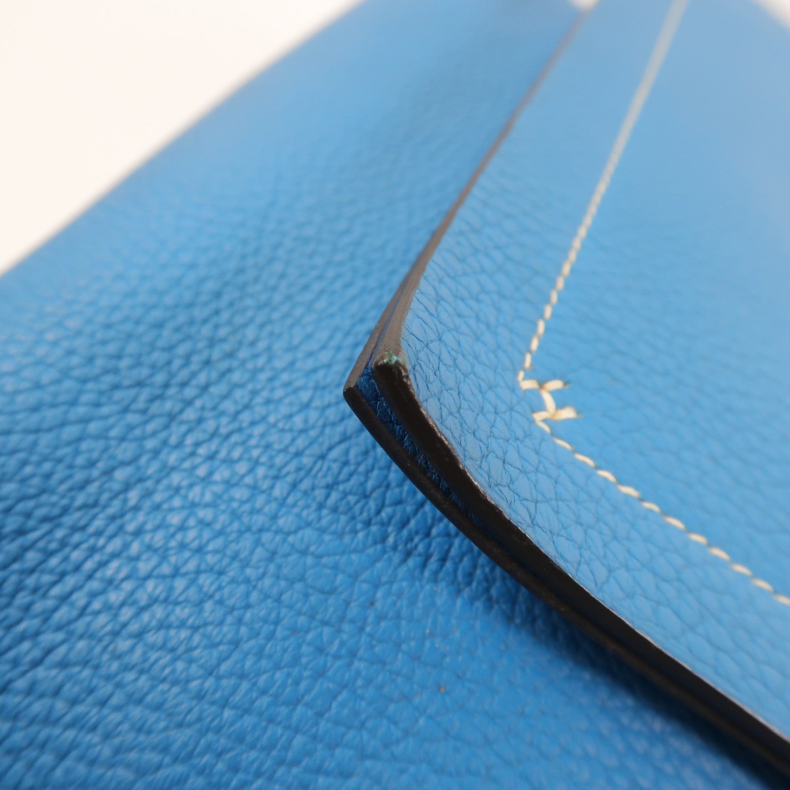 HERMES 【激減優惠】Clemence皮革Cabasellier 31肩背袋Blue Frida