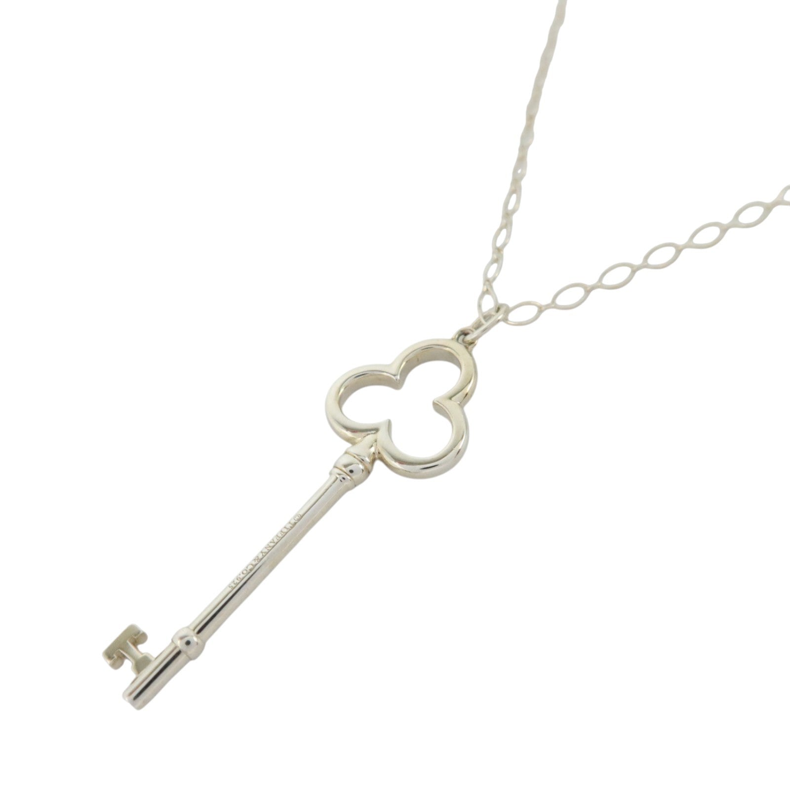 TIFFANY＆CO 925純銀Crown Key Pendant Necklace項鏈