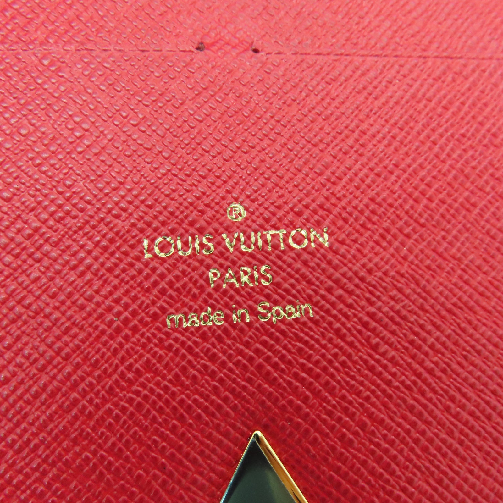 LOUIS VUITTON 【清倉大減價】Monogram Portefeuil Kimono金扣長錢包啡色/紅色