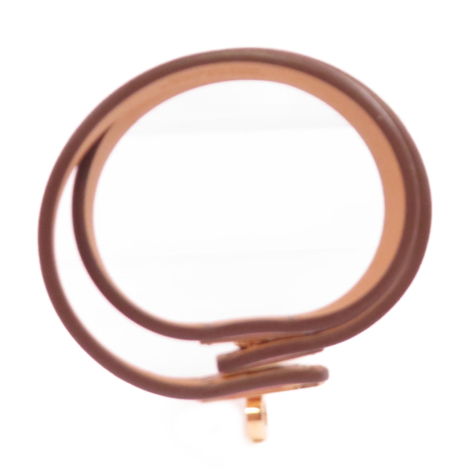 HERMES Swift皮革Kelly Double Tour Bracelet金扣手鏈粉紅色