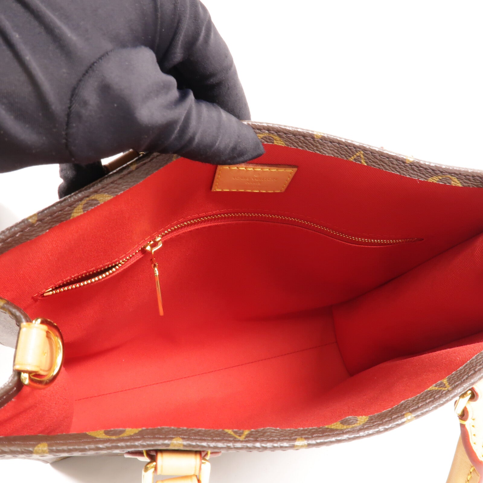 LOUIS VUITTON Monogram Sac Plat PM金扣手挽肩背兩用袋