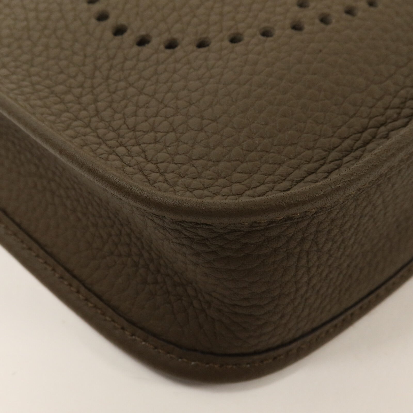 HERMES Clemence皮革Evelyne TPM肩背袋Vert Loden