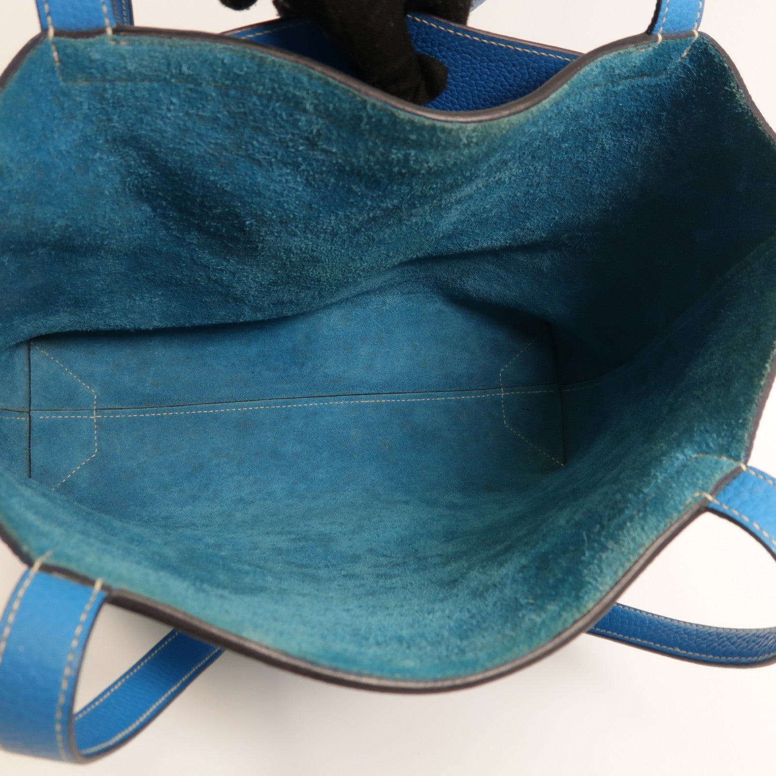 HERMES 【激減優惠】Clemence皮革Cabasellier 31肩背袋Blue Frida