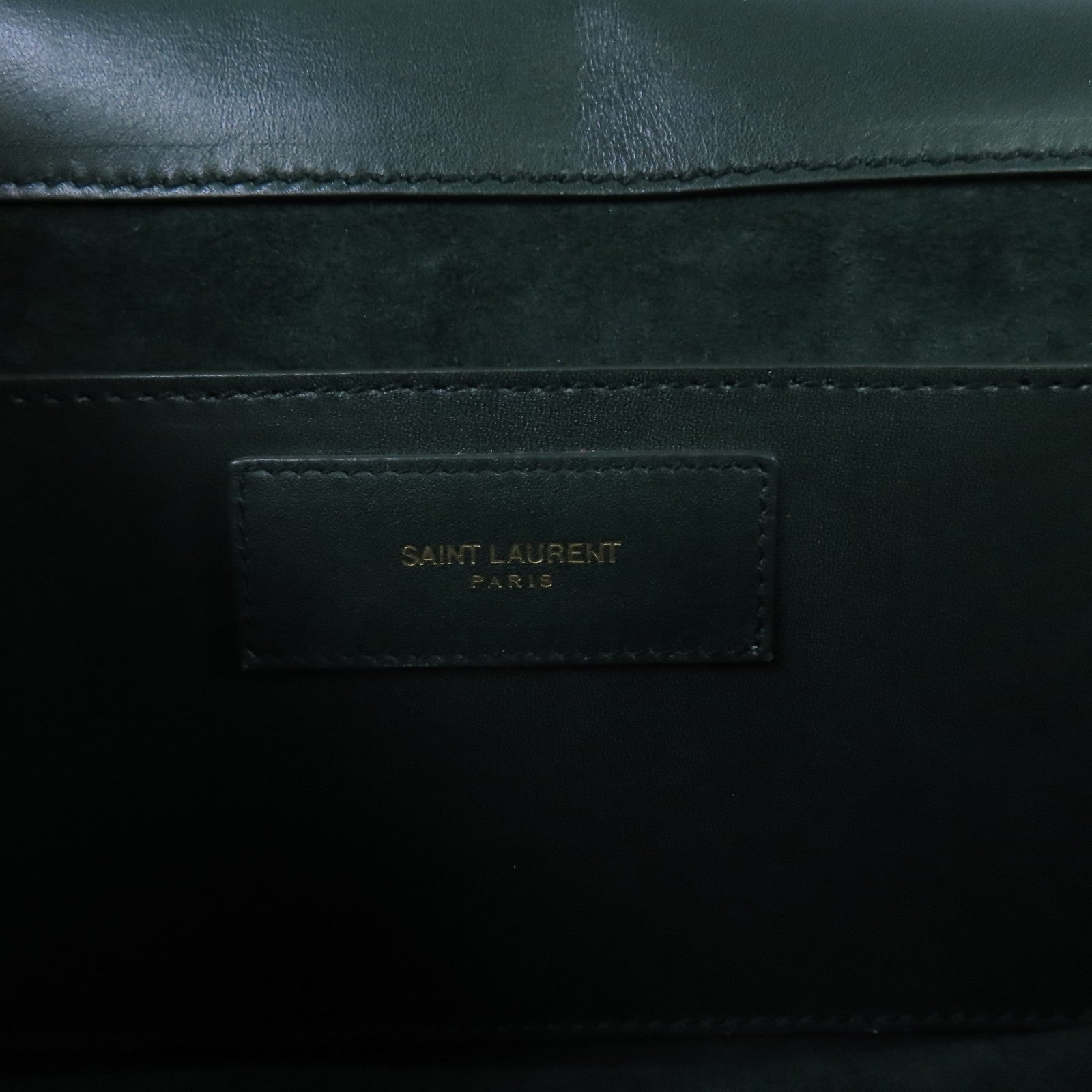 SAINT LAURENT 麂皮皮革Shoulder Bag金扣鏈帶肩背袋