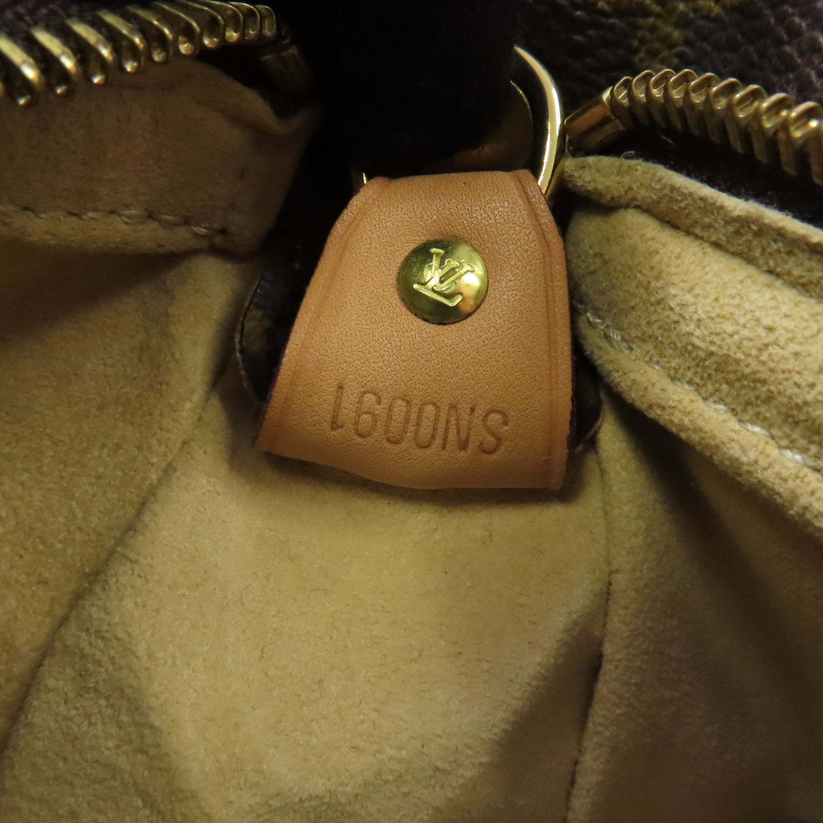 LOUIS VUITTON Monogram Looping GM金扣肩背袋啡色