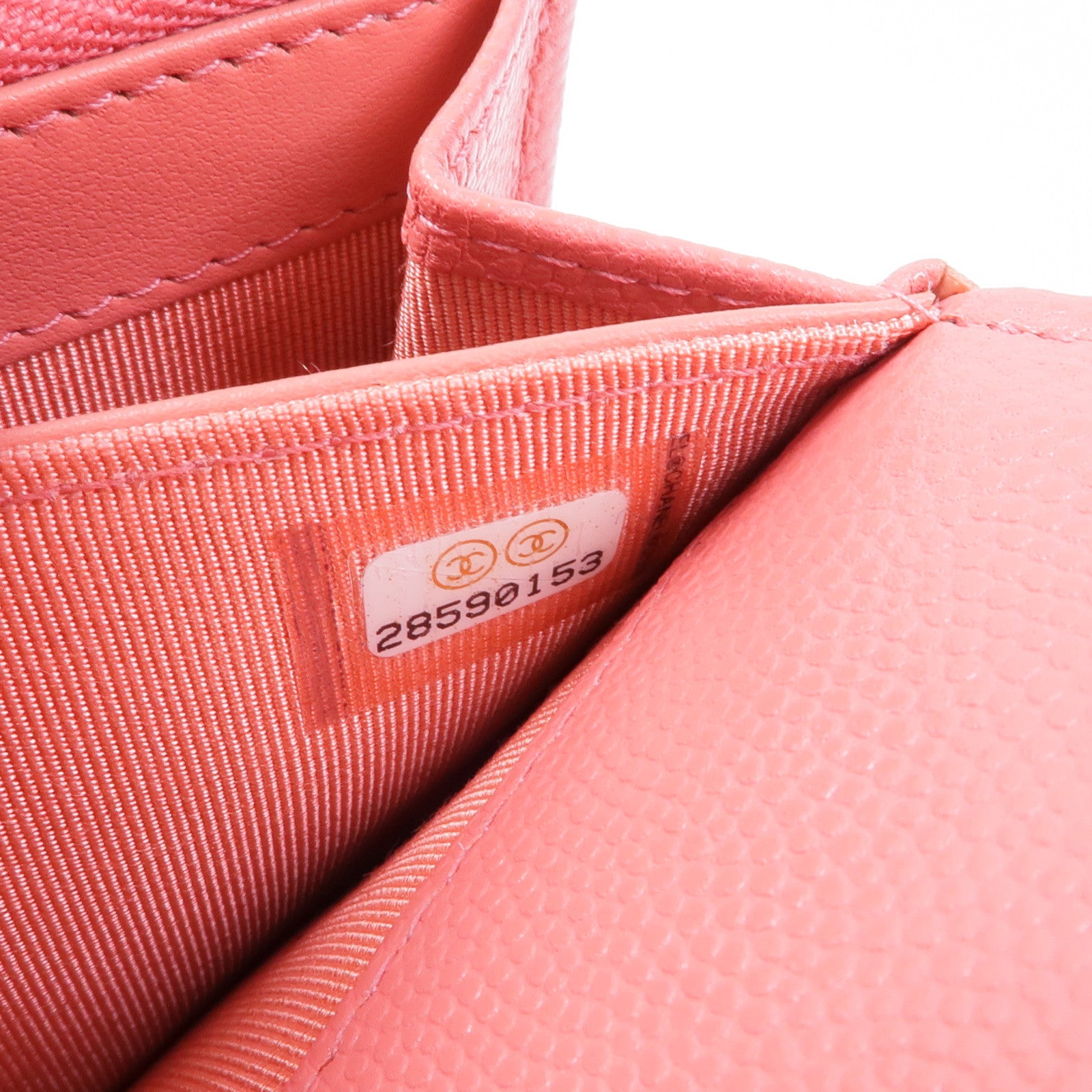 CHANEL 牛皮皮革Wallet金扣錢包