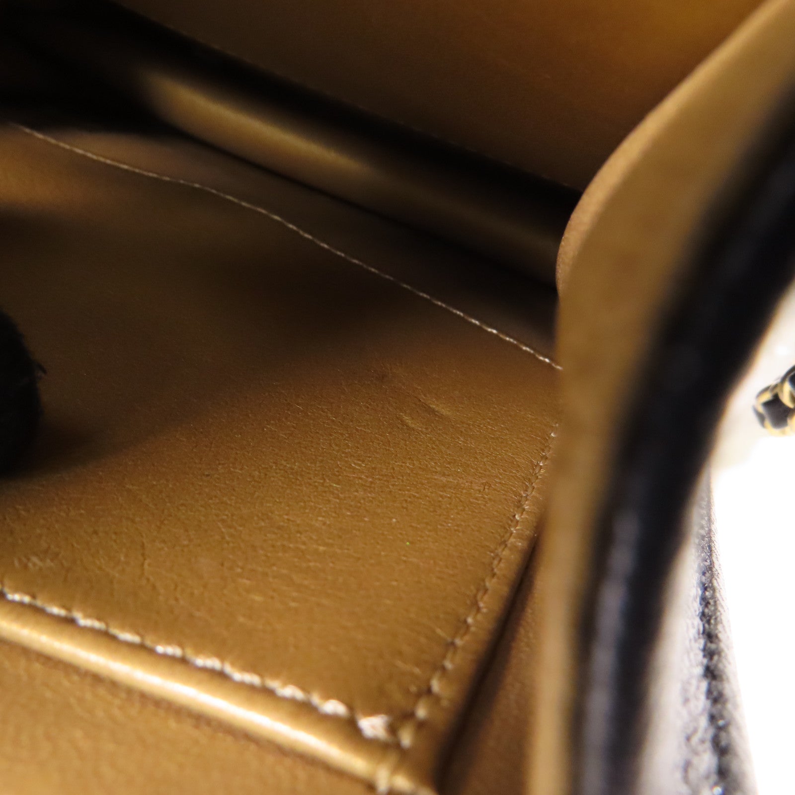 CHANEL CC GHW Chain Shoulder Bag Lambskin Leather Black