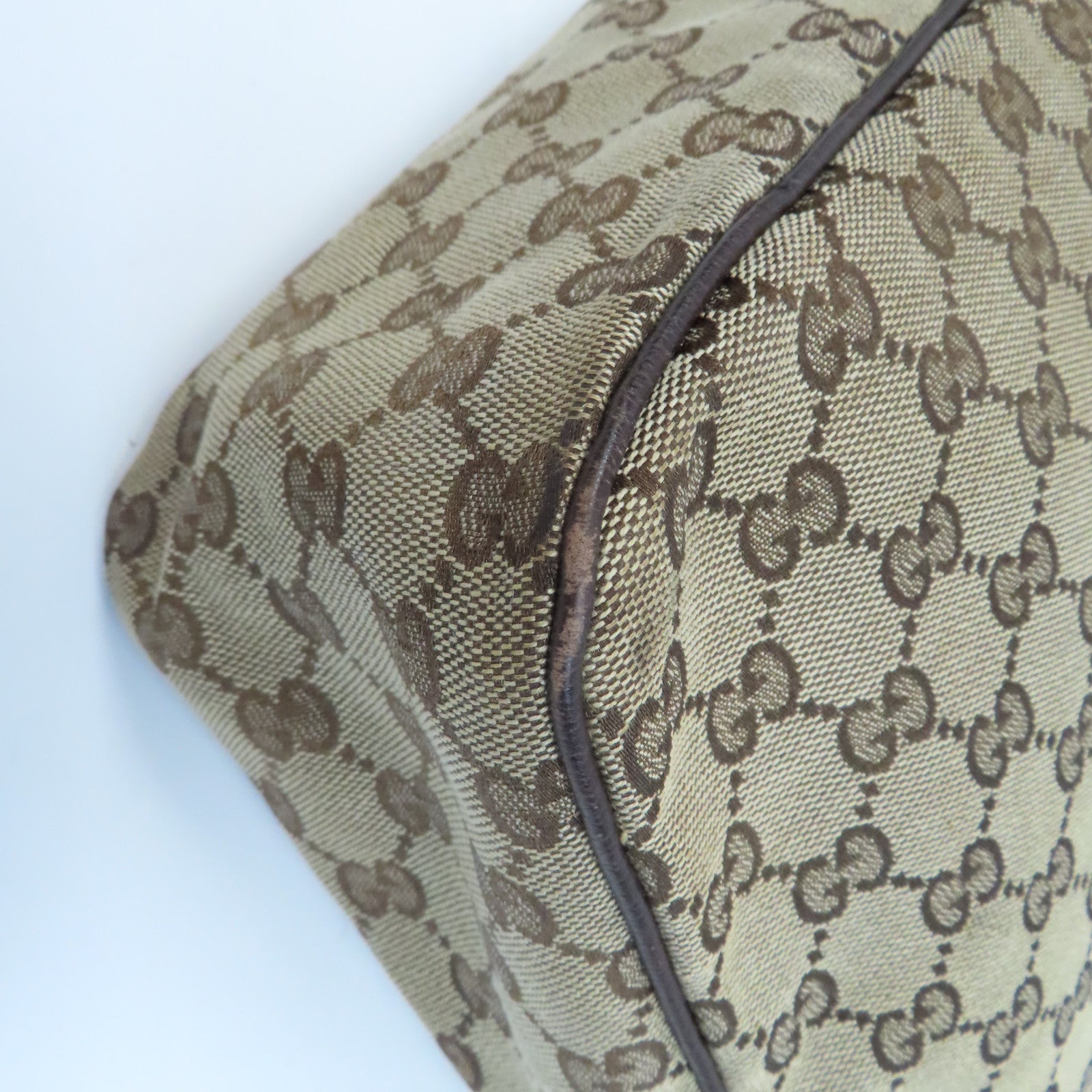 GUCCI 帆布Shoulder Bag金扣肩背袋啡色