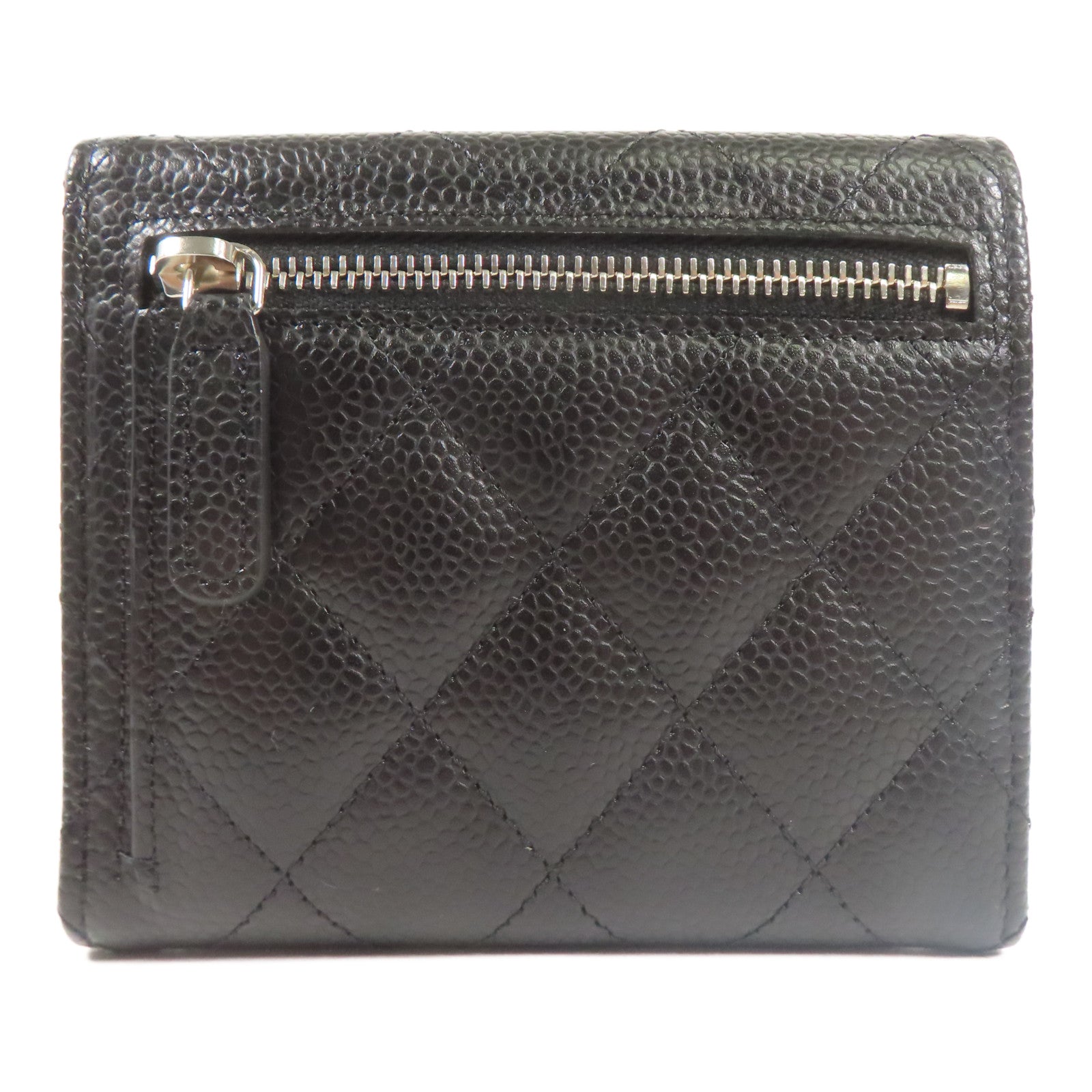 CHANEL 牛皮皮革Wallet銀扣錢包
