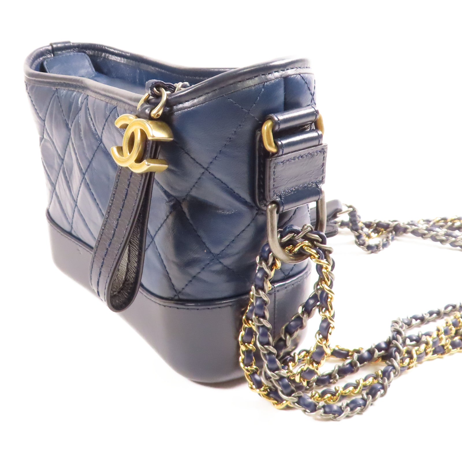 CHANEL 【激減優惠】牛皮皮革Gabrielle鏈帶肩背袋