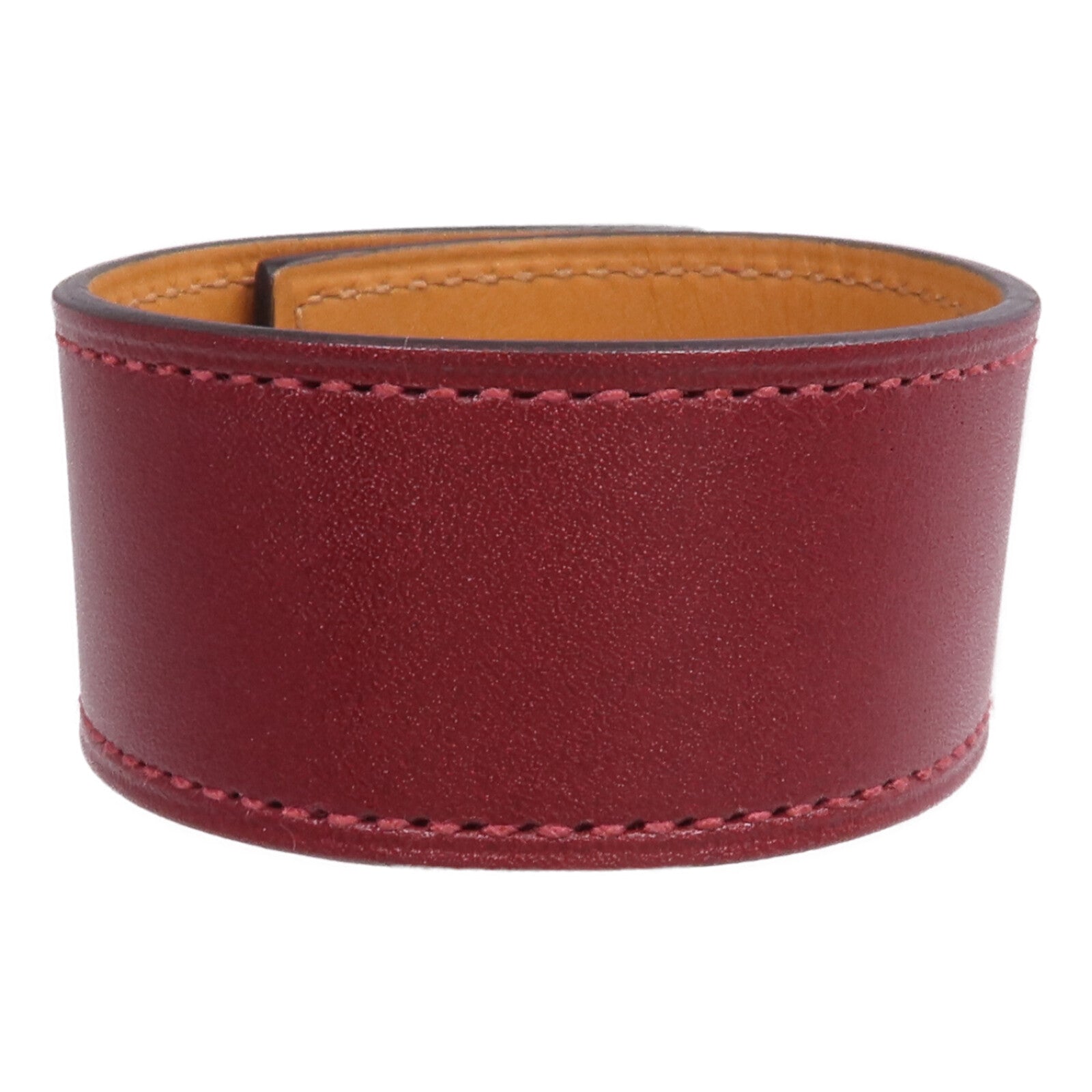 HERMES 【激減優惠】Box Calf皮革Hip Hop Bracelet金扣手帶