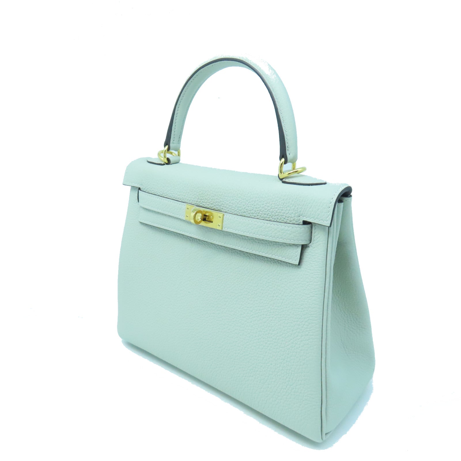 HERMES Togo Leather Kelly 25 Handle Shoulder Bag Gray