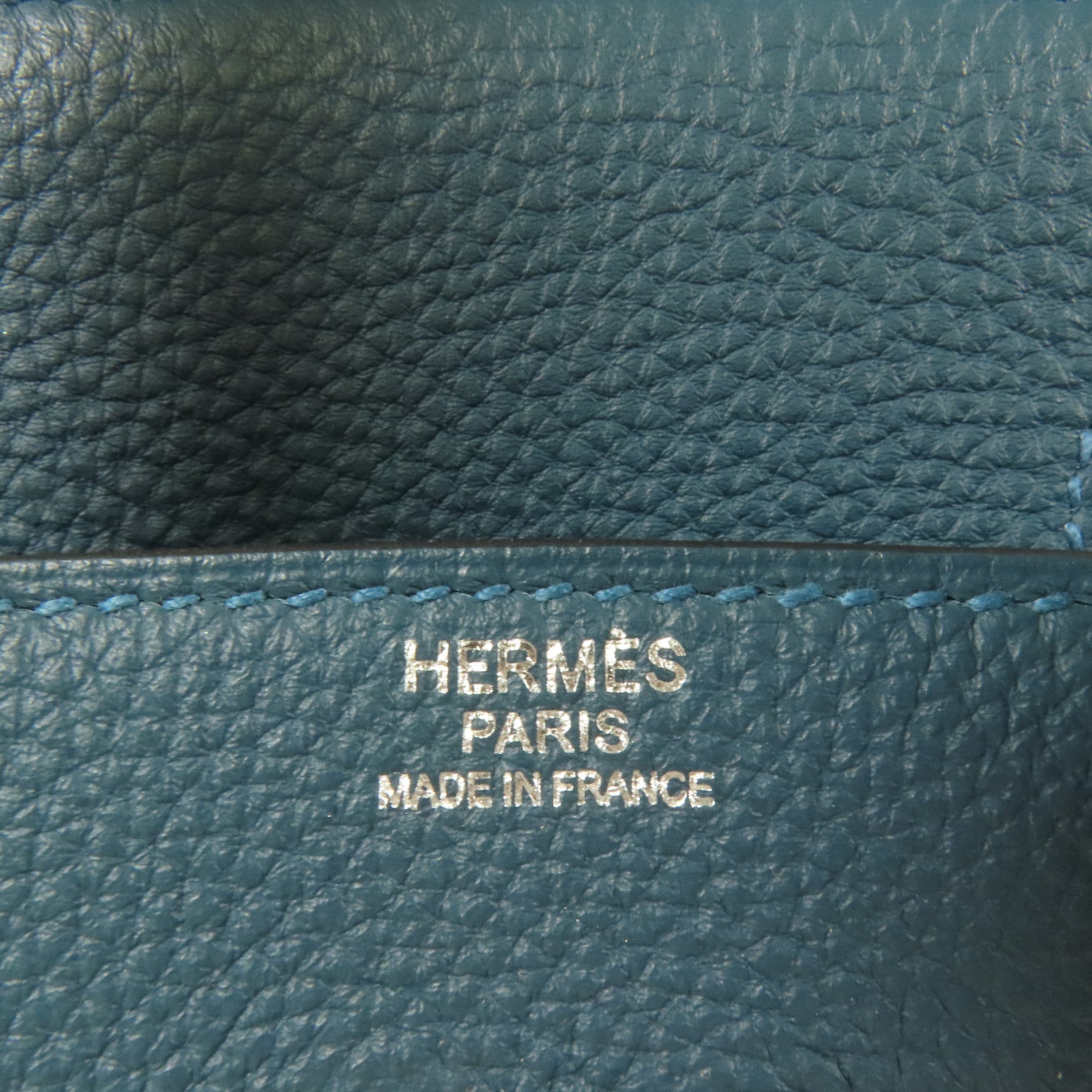 HERMES Clemence皮革Birkin 30銀扣手挽袋Vert Bosphore