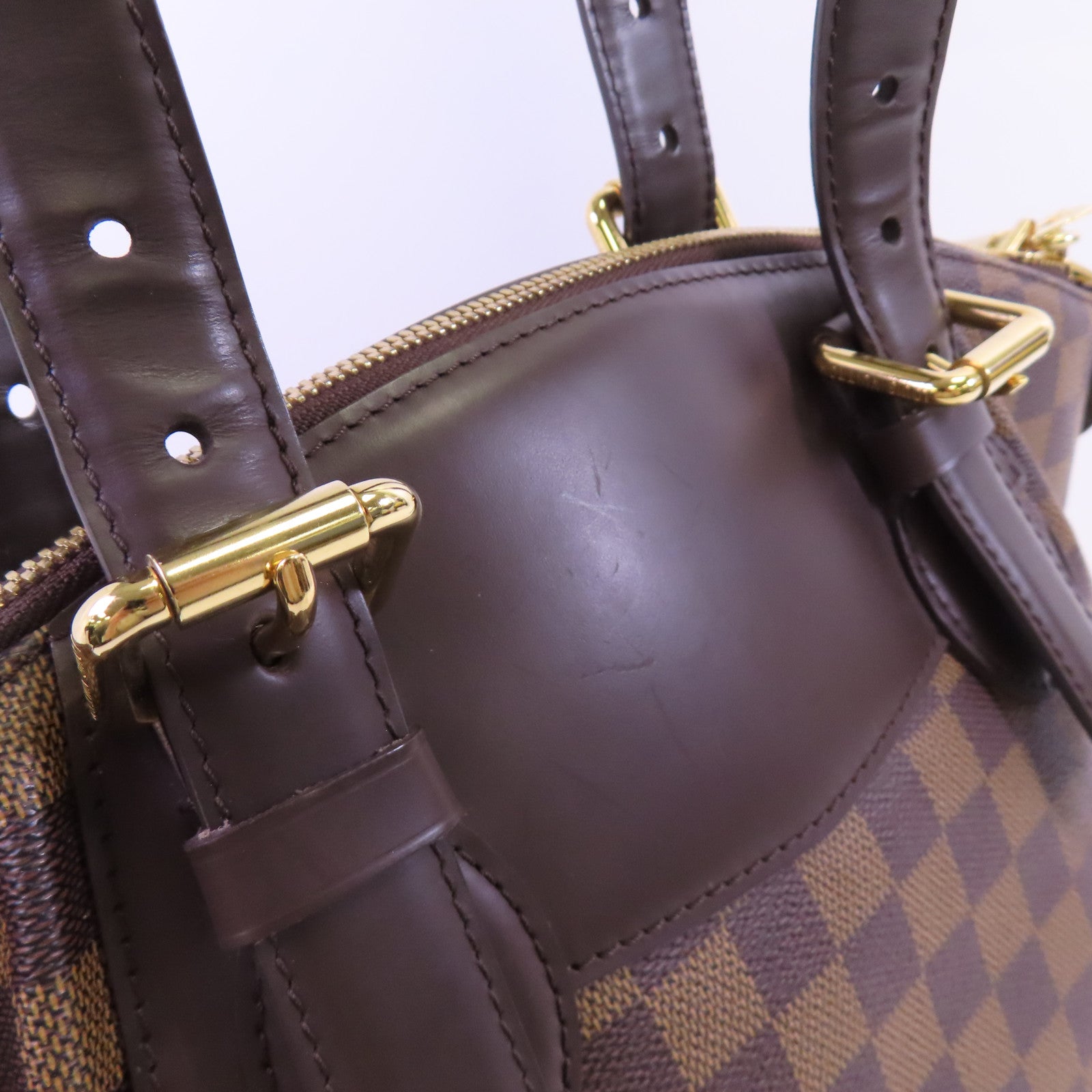 LOUIS VUITTON 【激減優惠】Damier Verona GM金扣肩背袋