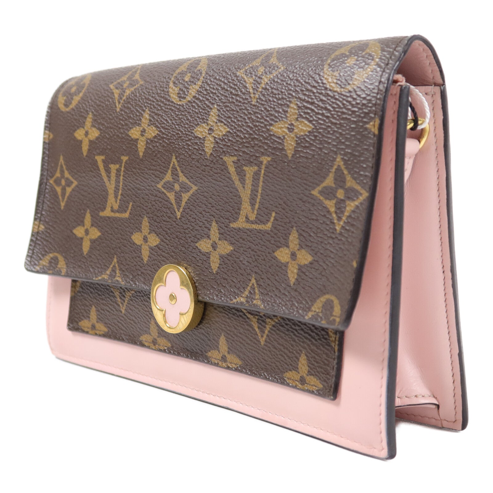 LOUIS VUITTON Monogram Flore Chain Wallet鏈帶肩背袋
