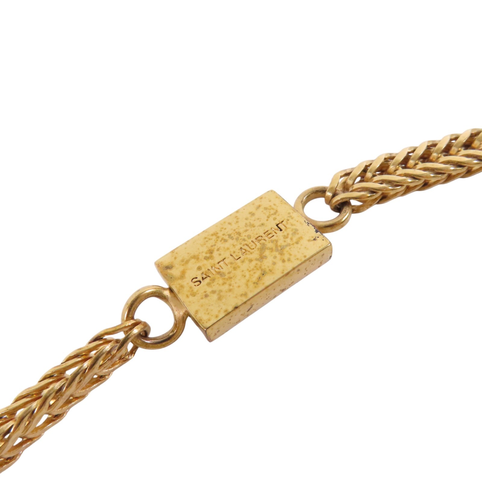 SAINT LAURENT 麂皮皮革Shoulder Bag金扣鏈帶肩背袋