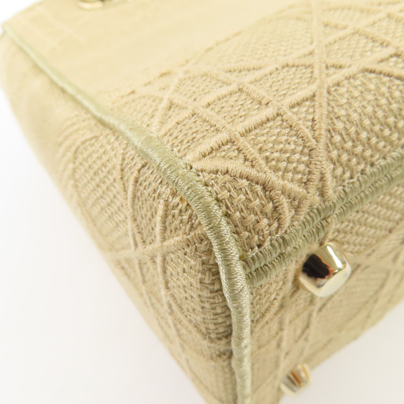 Dior CD GHW Lady Dior 2 Way Shoulder Bag M0565 Canvas