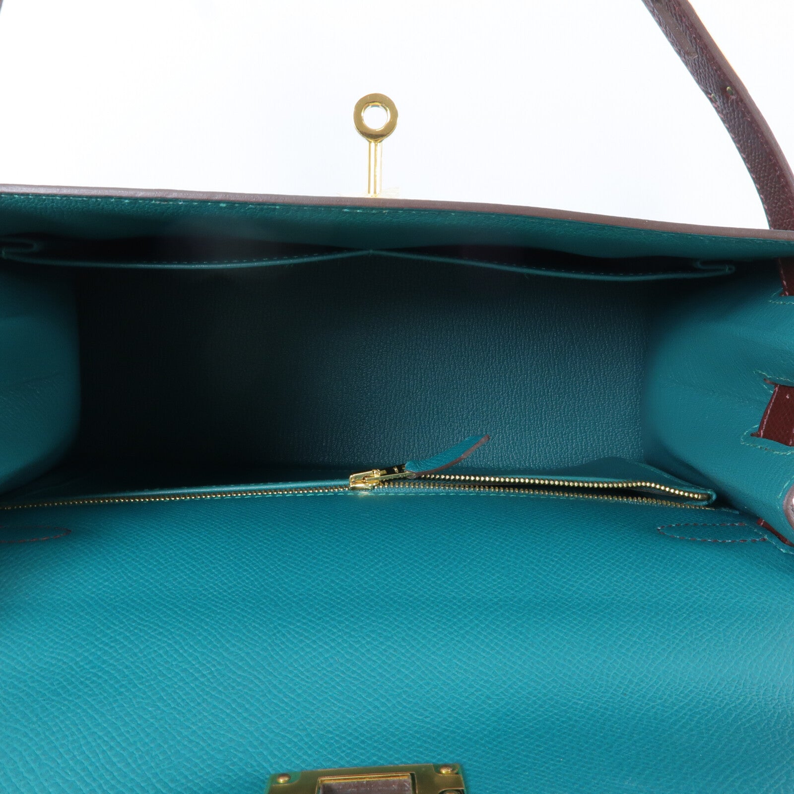 HERMES Epsom皮革Kelly 28 SPO手挽肩背兩用袋Malachite/Rouge Sell