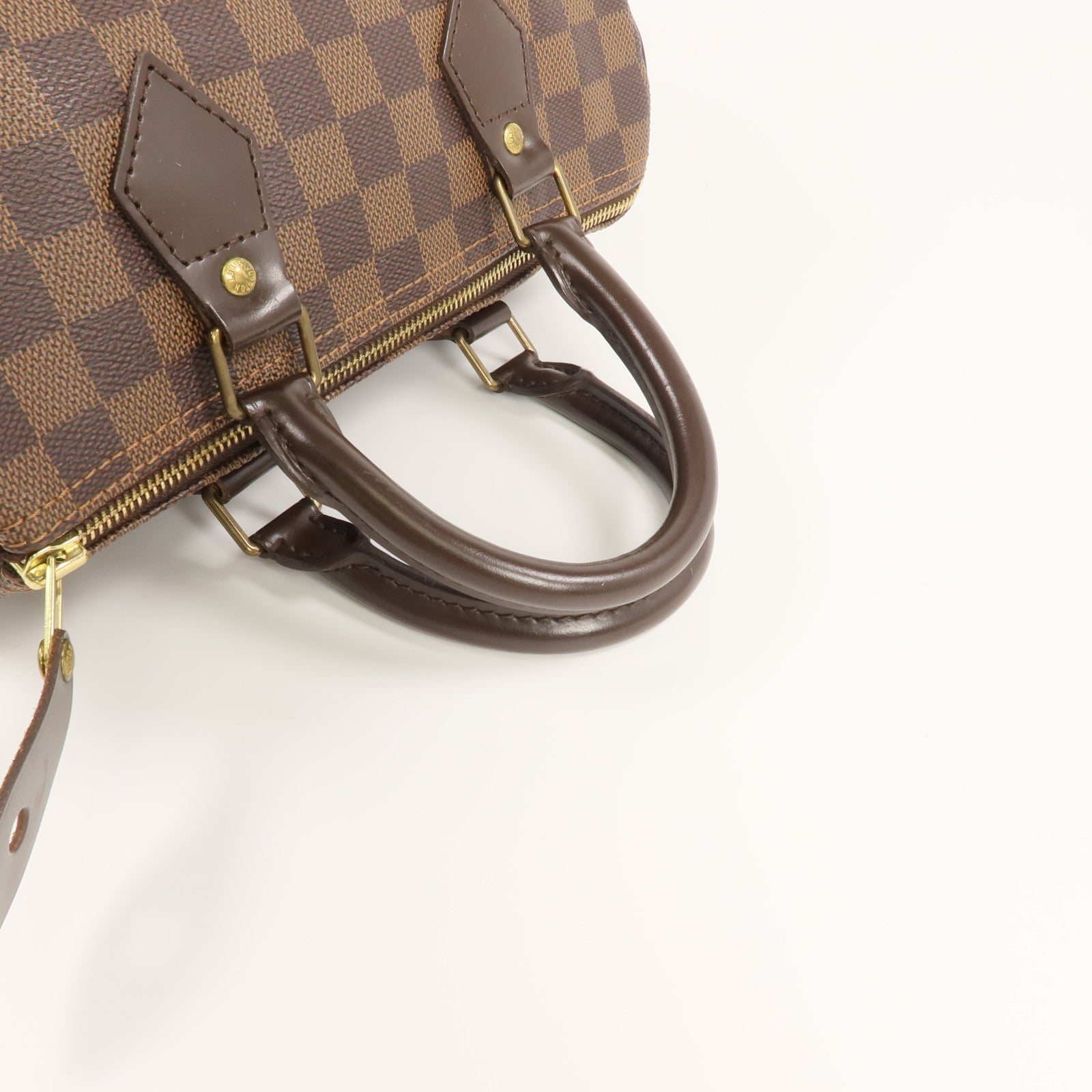 LOUIS VUITTON Damier Speedy 25金扣手挽袋