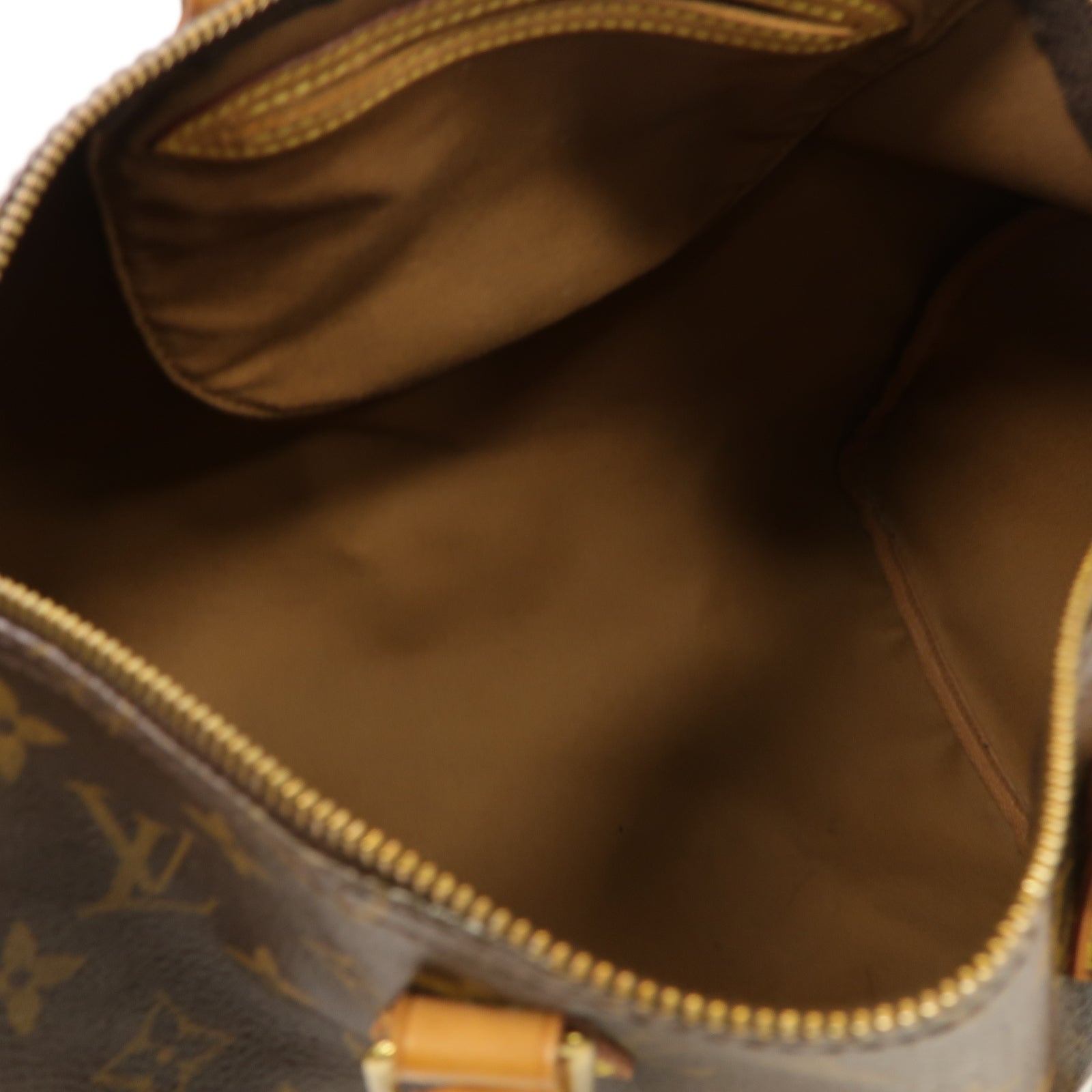 LOUIS VUITTON Monogram Speedy 35金扣手挽袋棕色