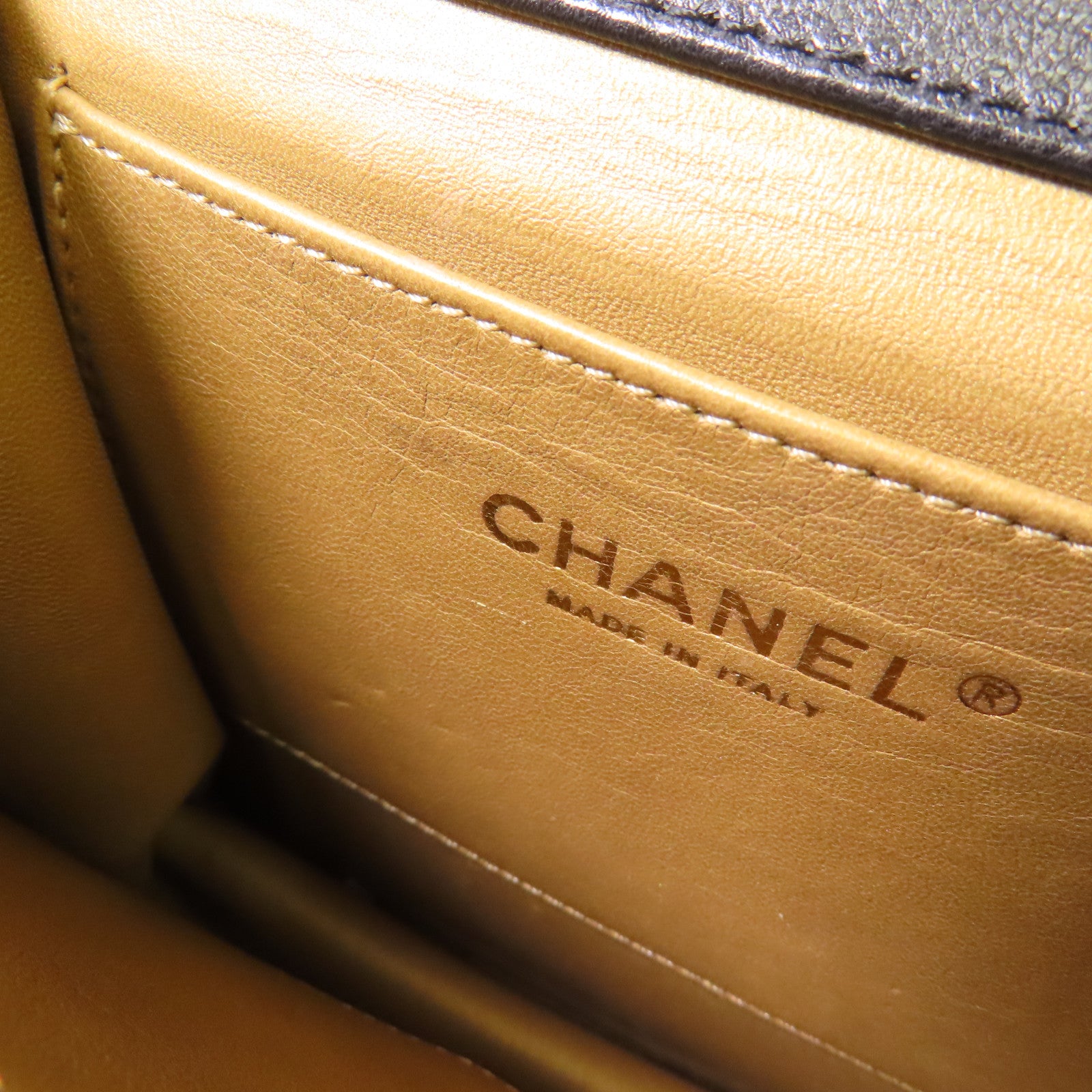 CHANEL 羊皮皮革Chain Shoulder Bag金扣鏈帶肩背袋