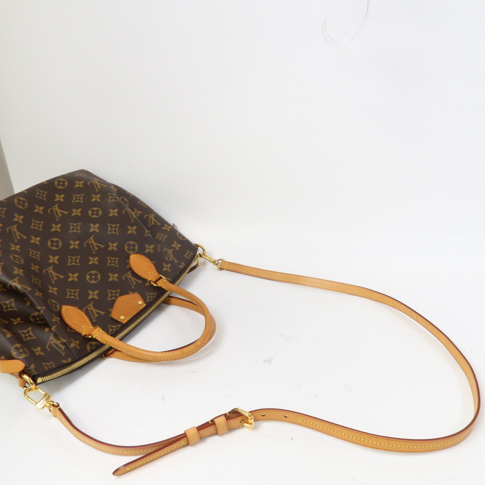 LOUIS VUITTON Monogram Turenne MM金扣手挽肩背兩用袋啡色